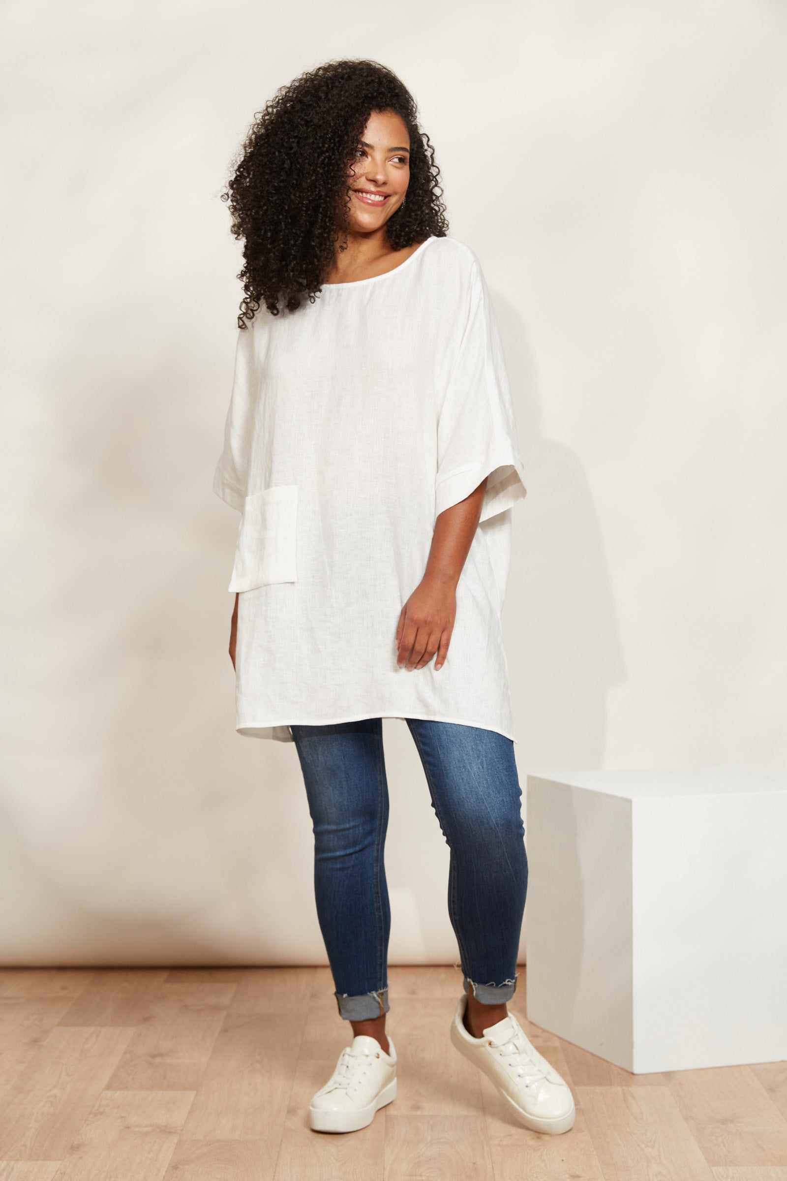 Halcyon Relaxed Top - Opal - eb&ive Clothing - Top S/S Linen One Size