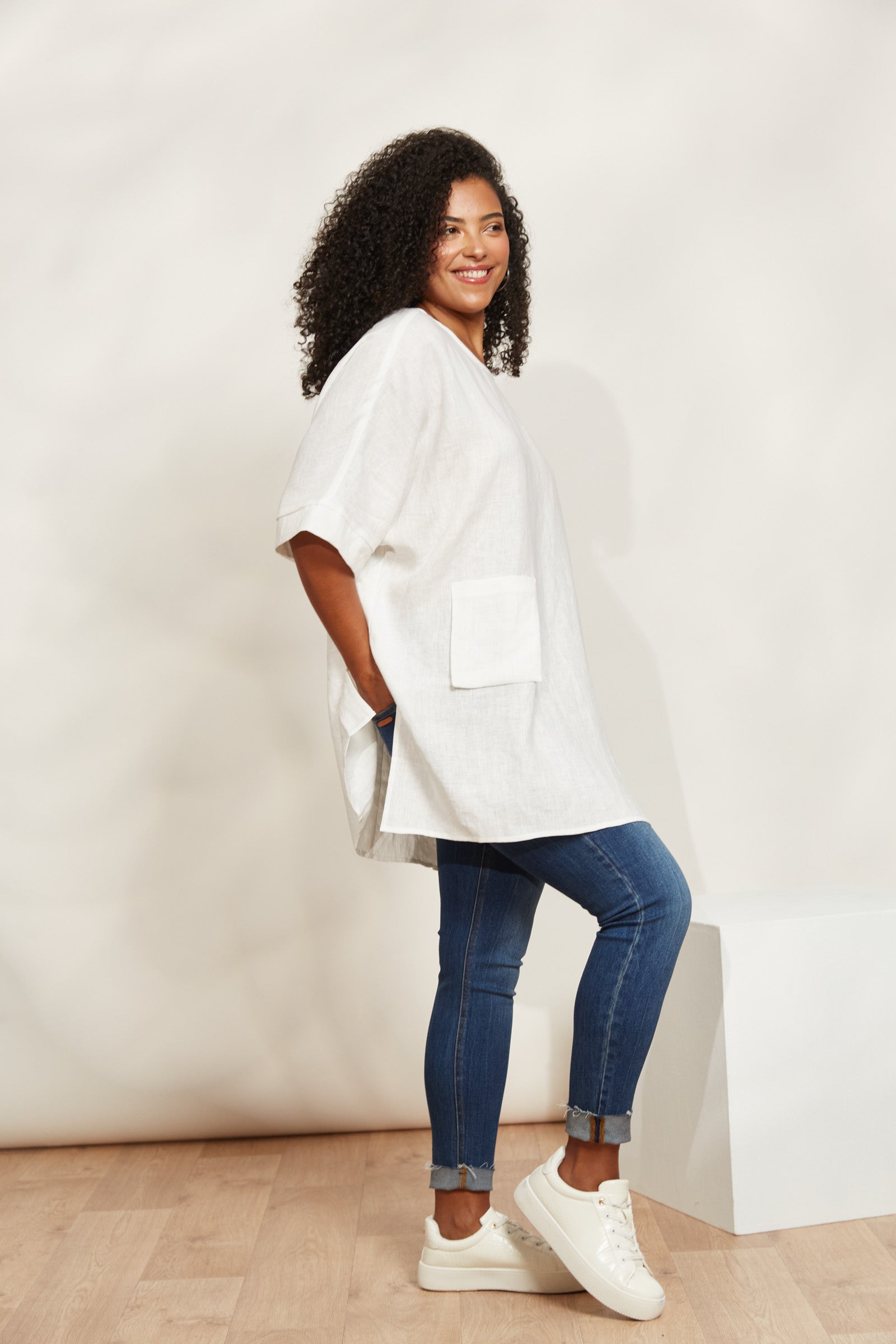 Halcyon Relaxed Top - Opal - eb&ive Clothing - Top S/S Linen One Size