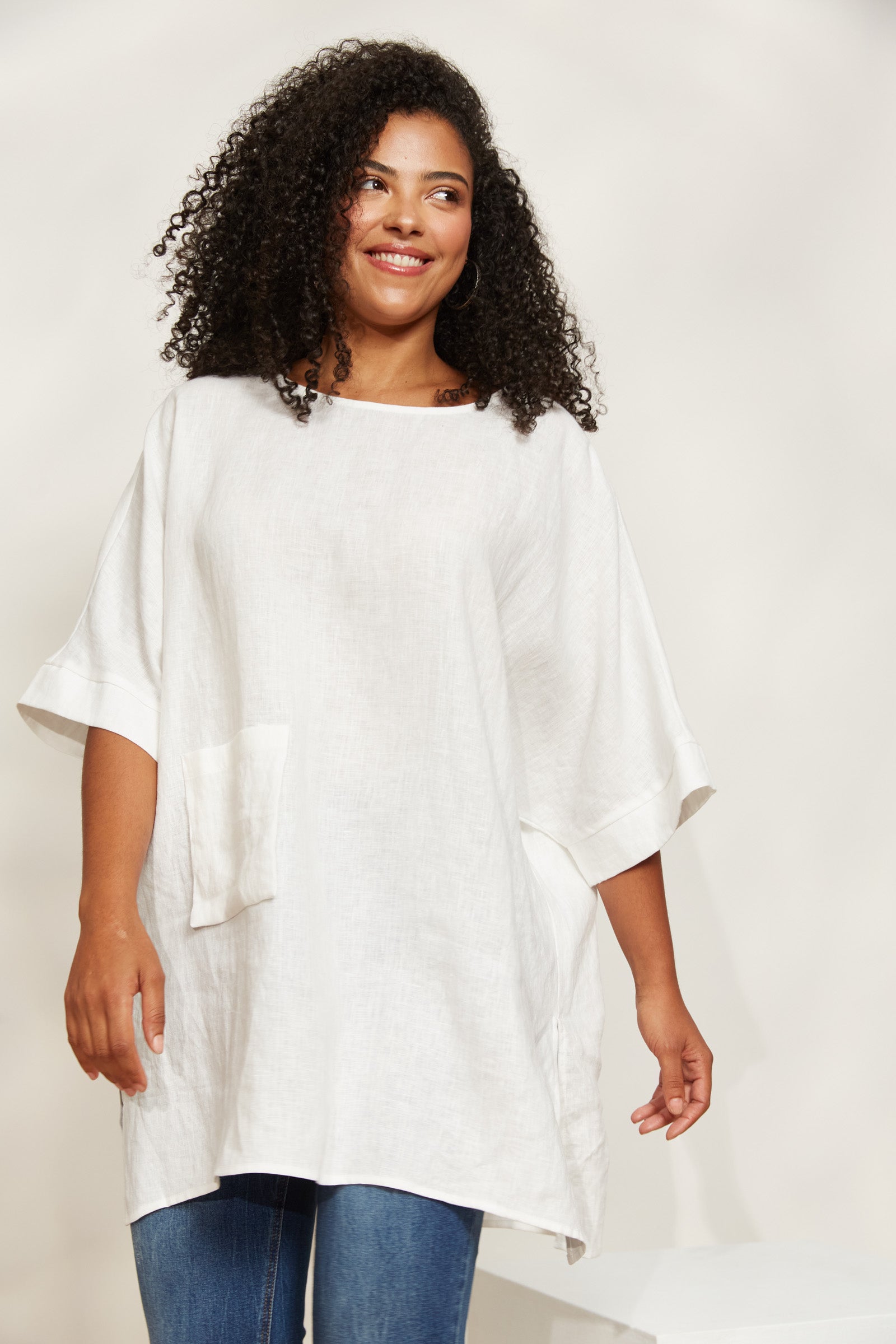 Halcyon Relaxed Top - Opal - eb&ive Clothing - Top S/S Linen One Size