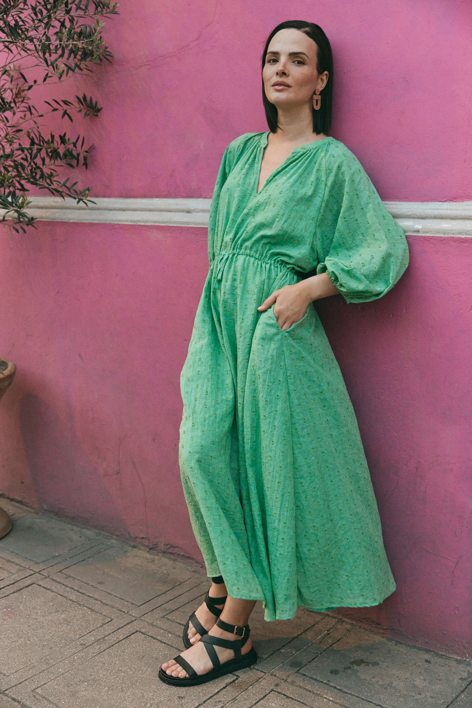 Jade green maxi dress best sale