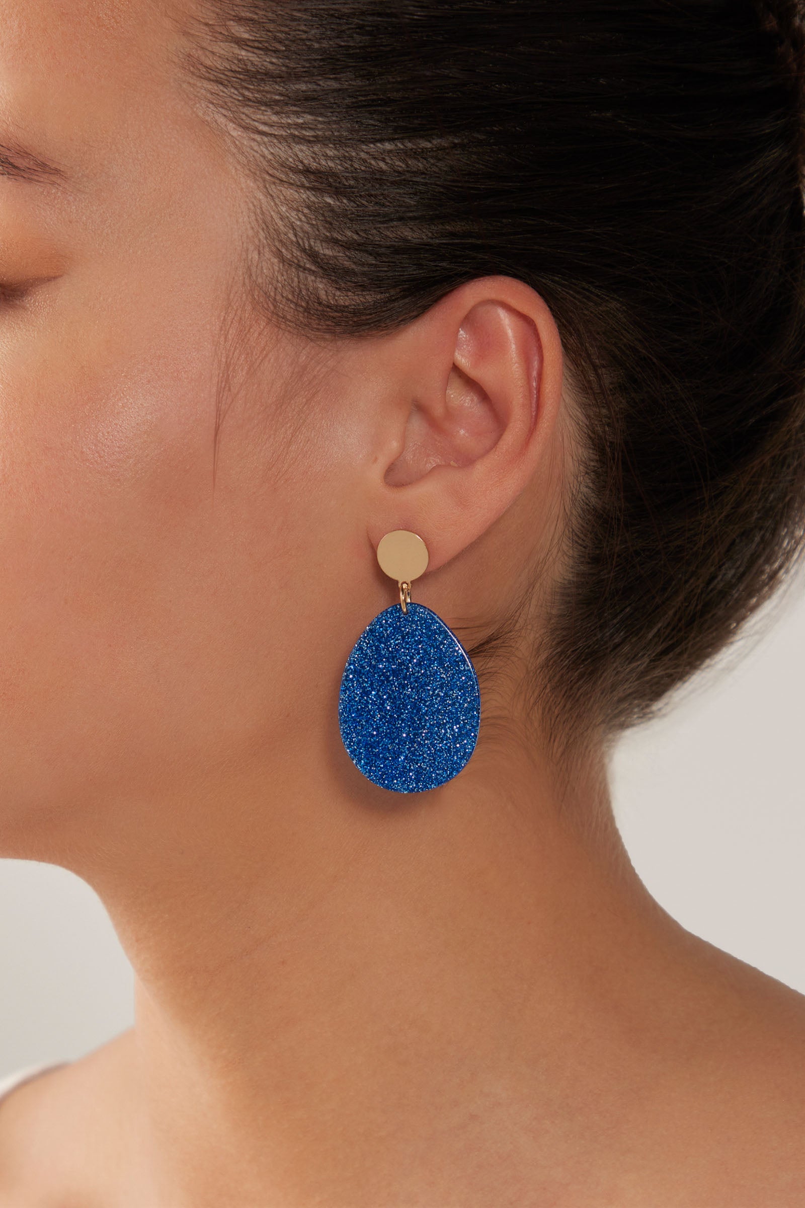 Merry Oval Earring - Cobalt - eb&ive Earring
