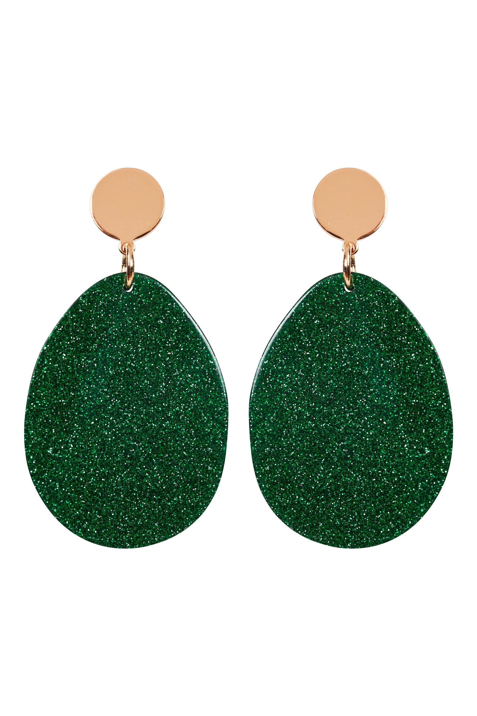 Merry Oval Earring  - Emerald - eb&ive Earring