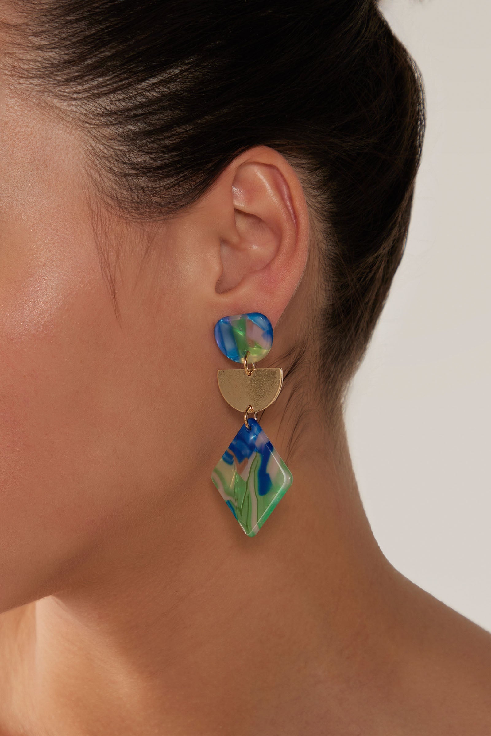 La Mer Drop Earring - Mint - eb&ive Earring