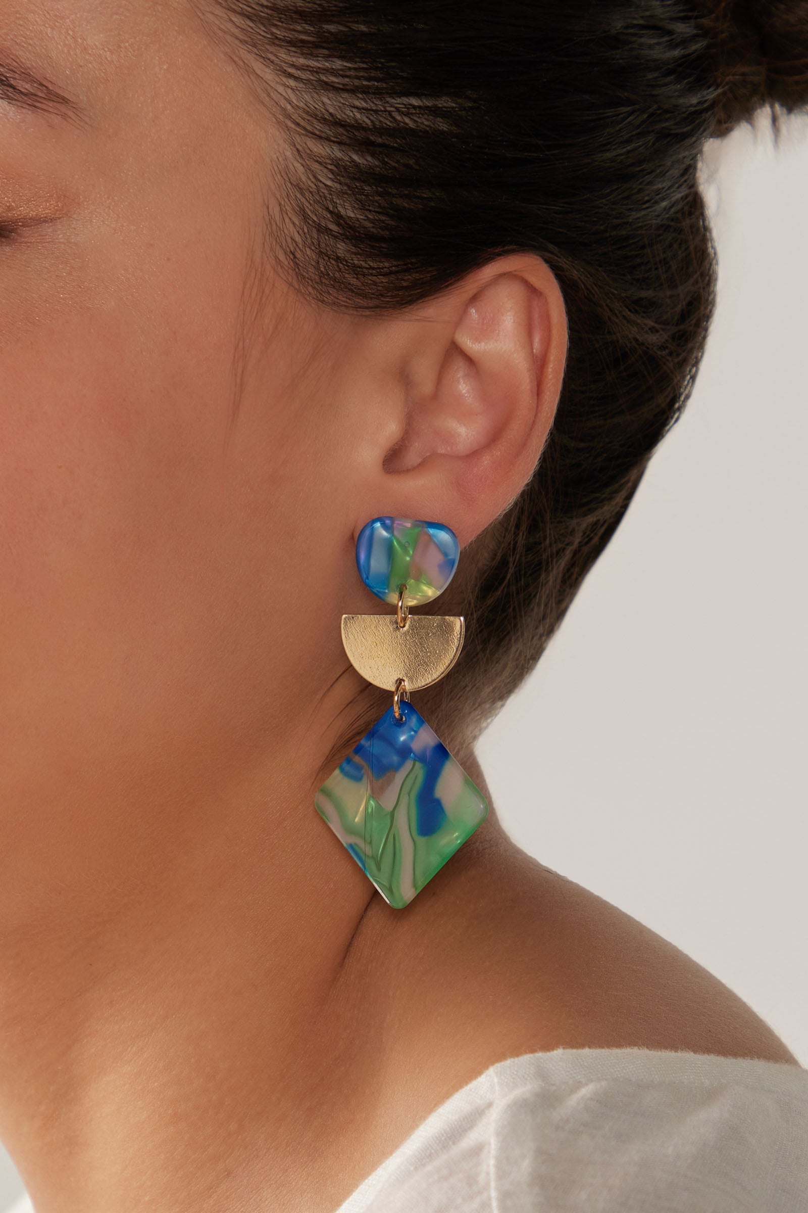 La Mer Drop Earring - Mint - eb&ive Earring