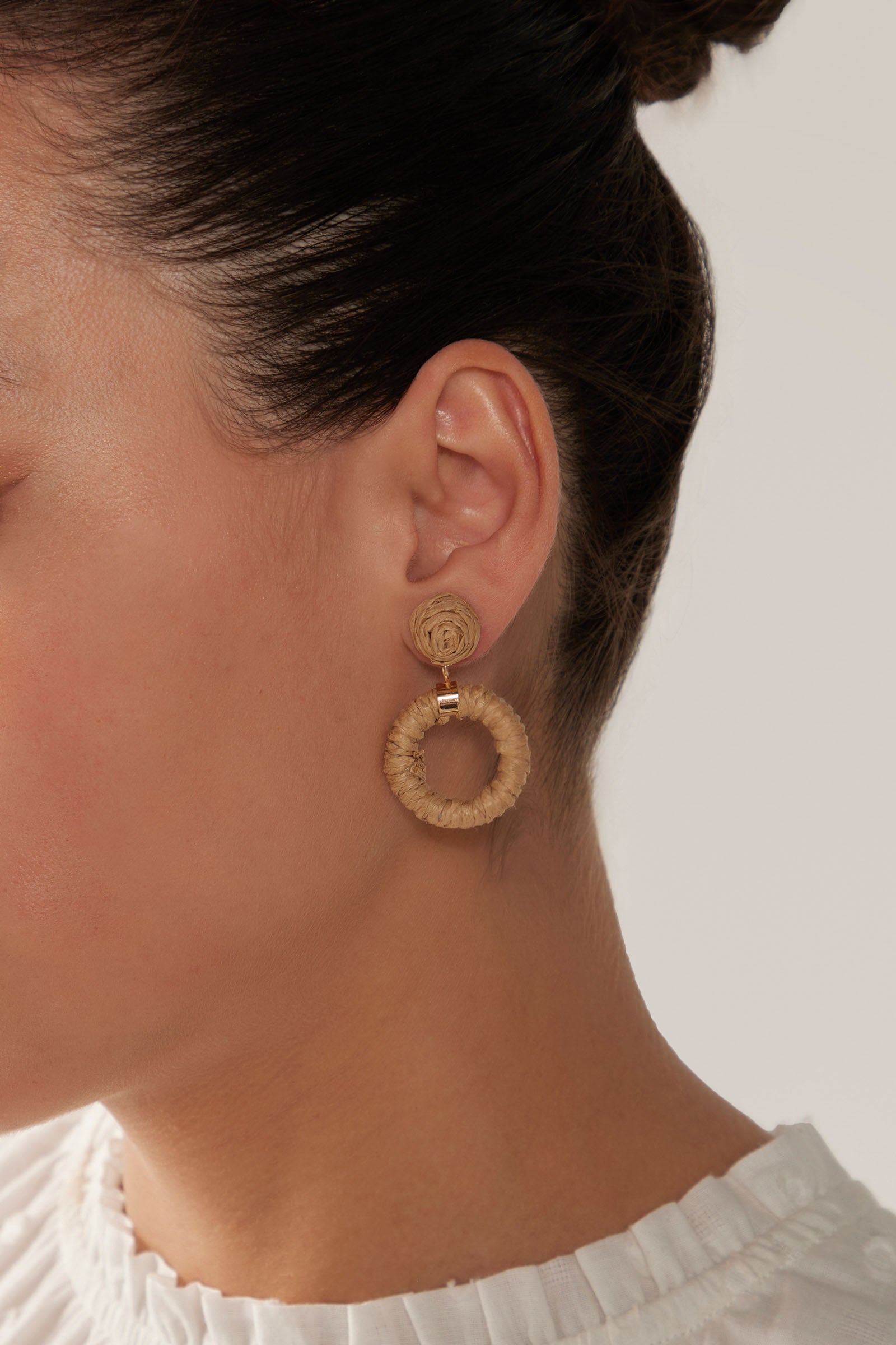 Sojourn Round Earring - Dune - eb&ive Earring