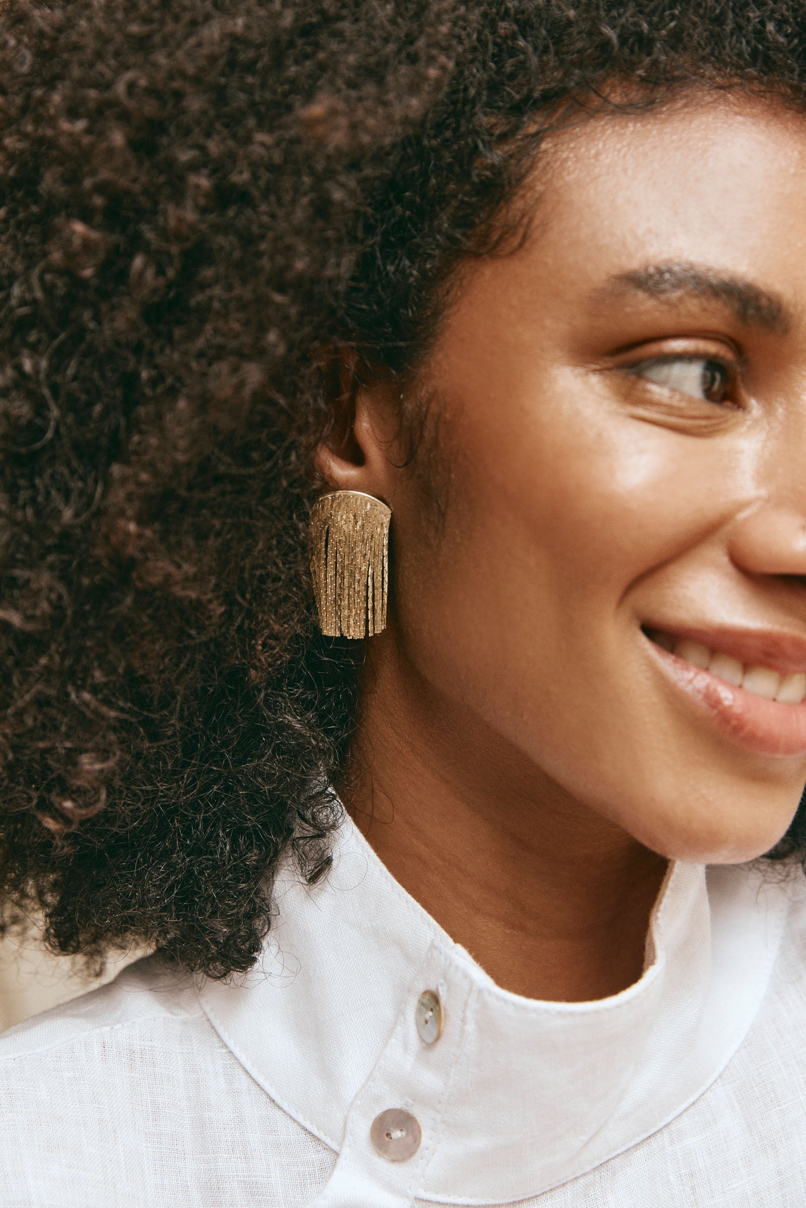 Lujo Drop Earring - Gold - eb&ive Earring