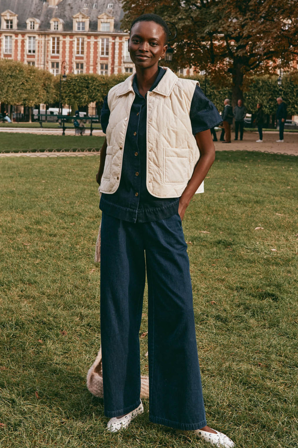 Pepi Wide Denim Pant - Oxford