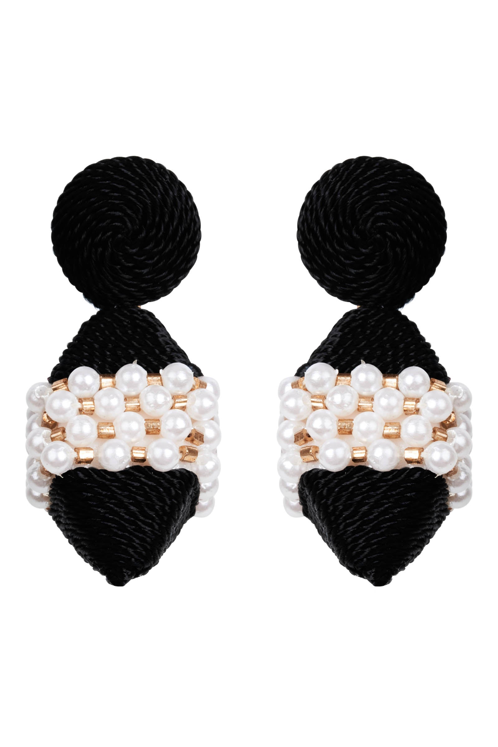 Elsie Pearl Earring - Black