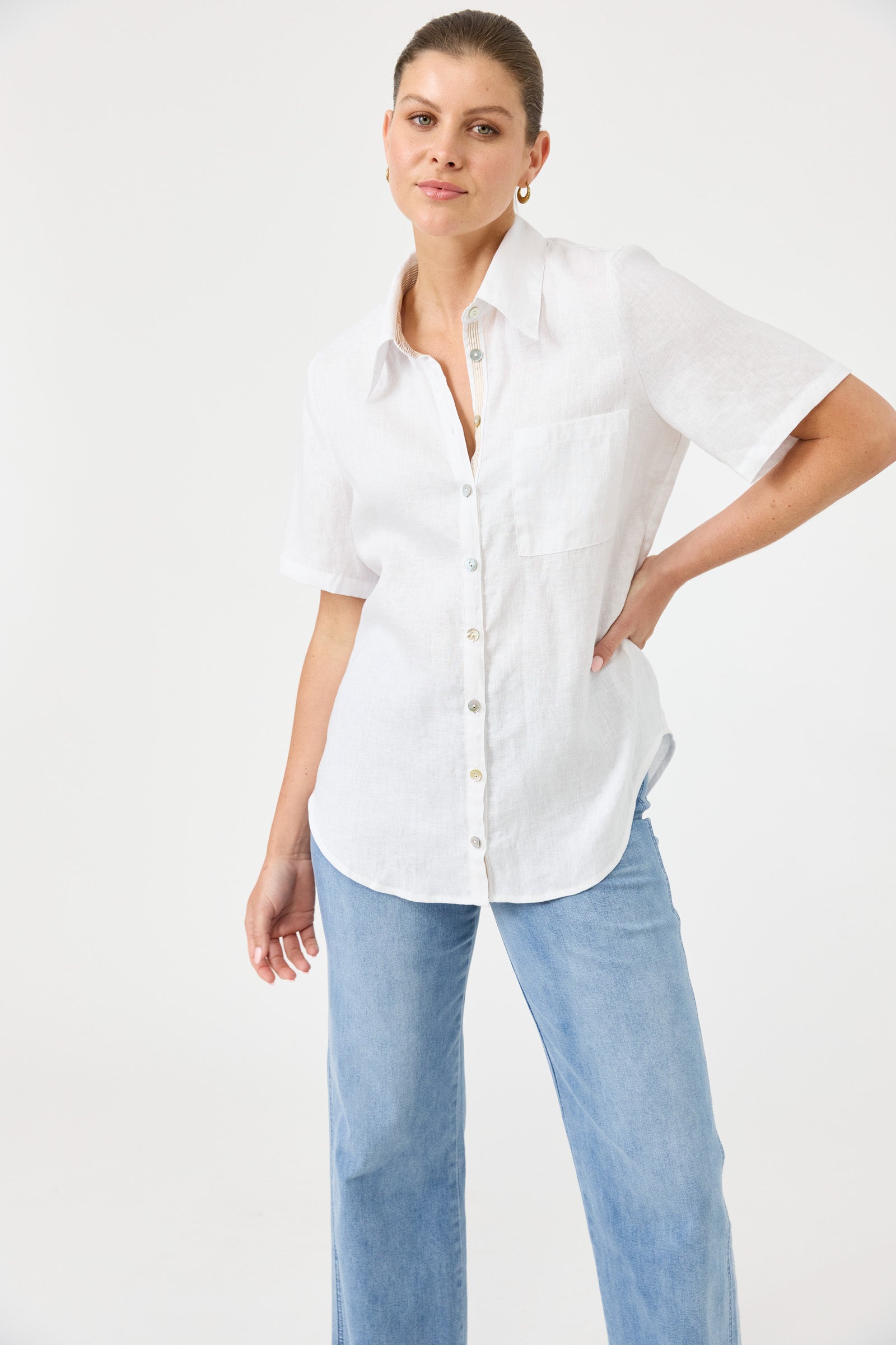 Studio Short Sleeve Shirt - White