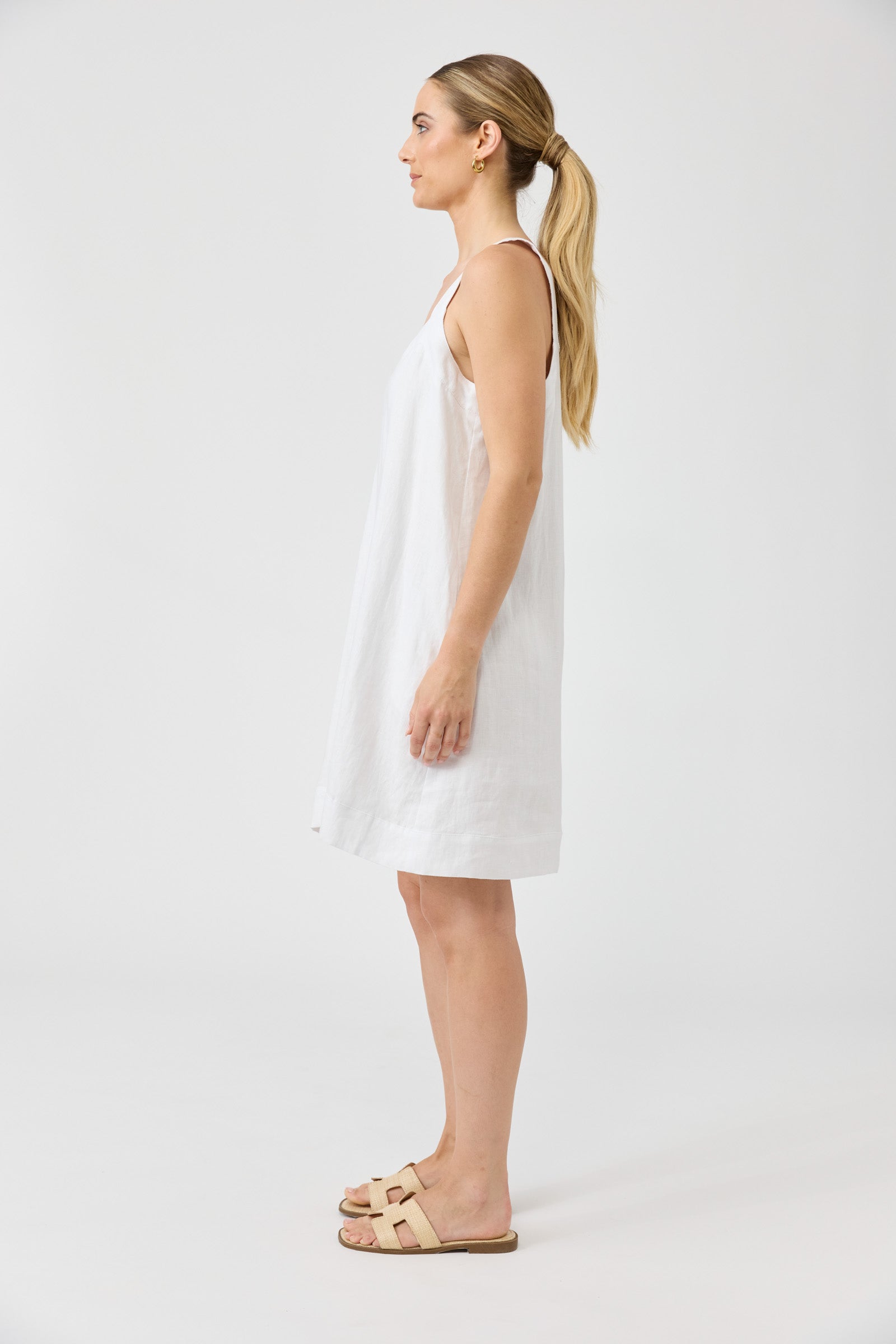 Studio Short Tank Dress - White
