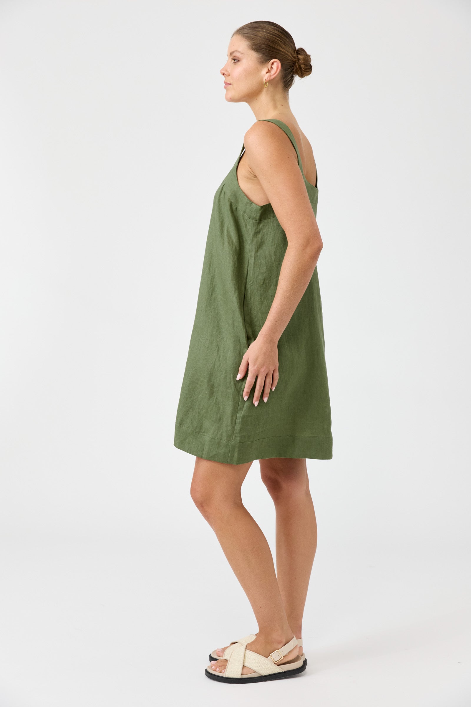 Studio Short Tank Dress - Olive