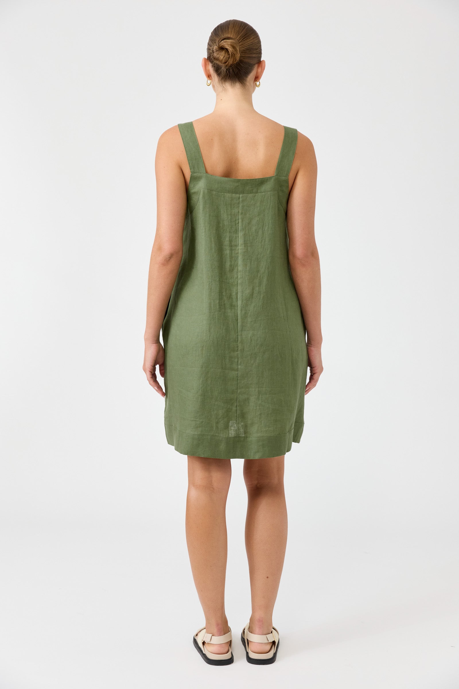 Studio Short Tank Dress - Olive