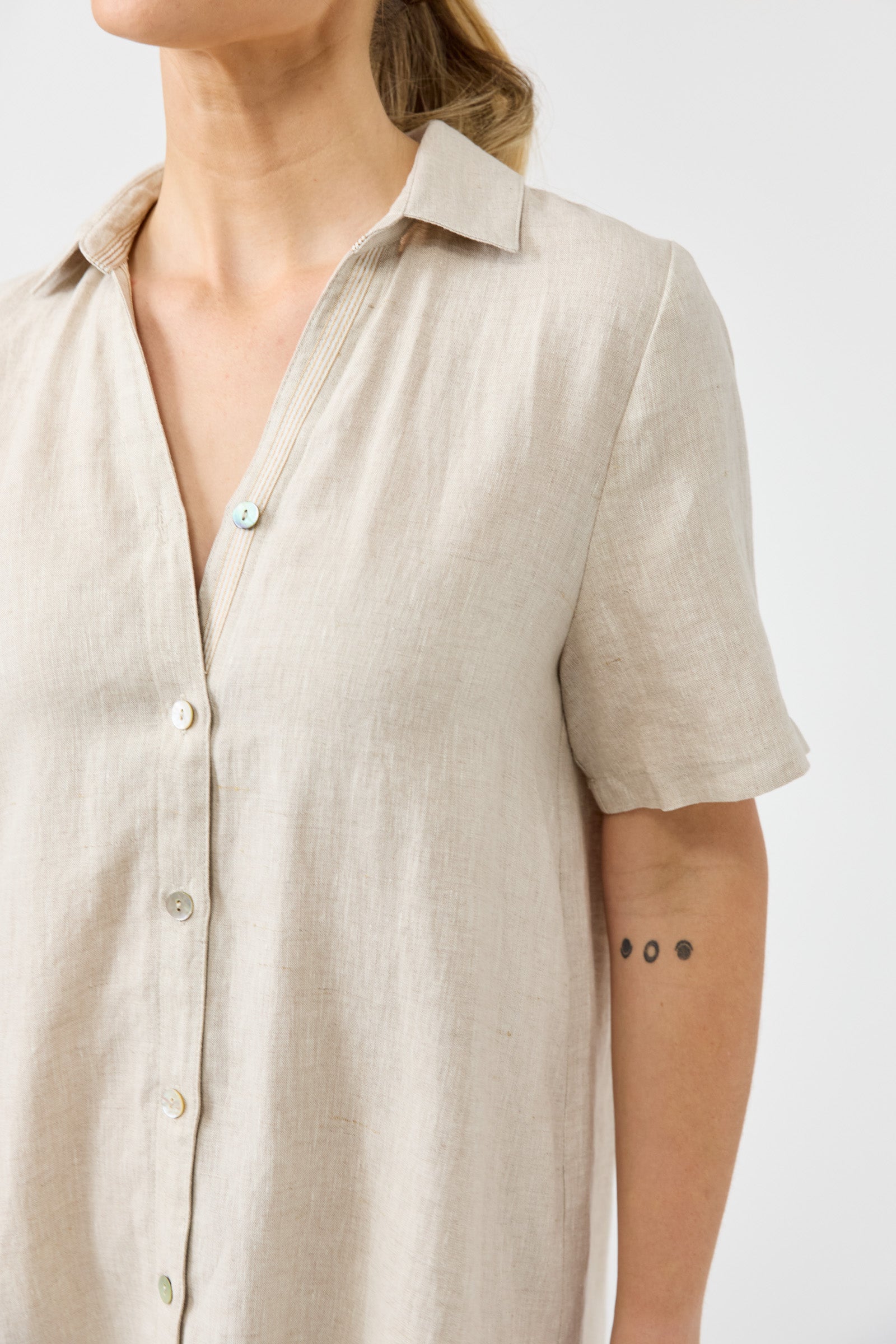 Studio Short Shirt Dress - Dune