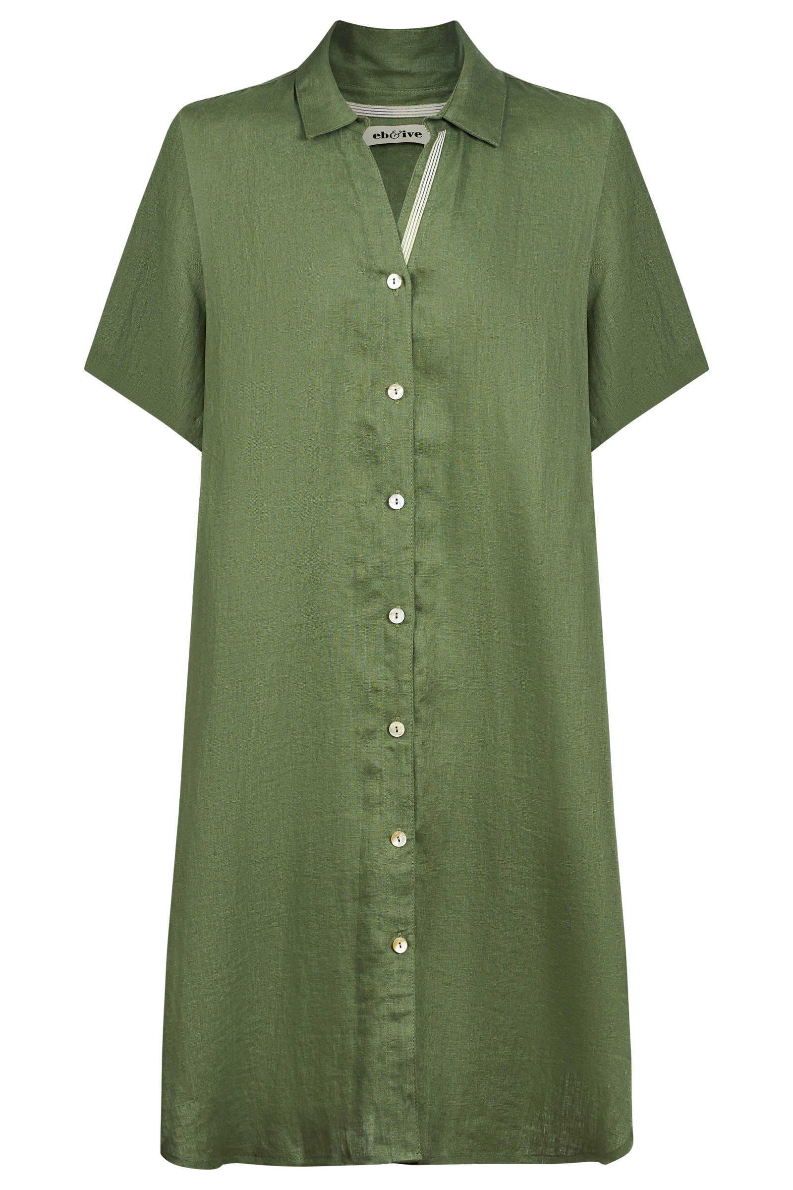 Studio Short Shirt Dress - Olive