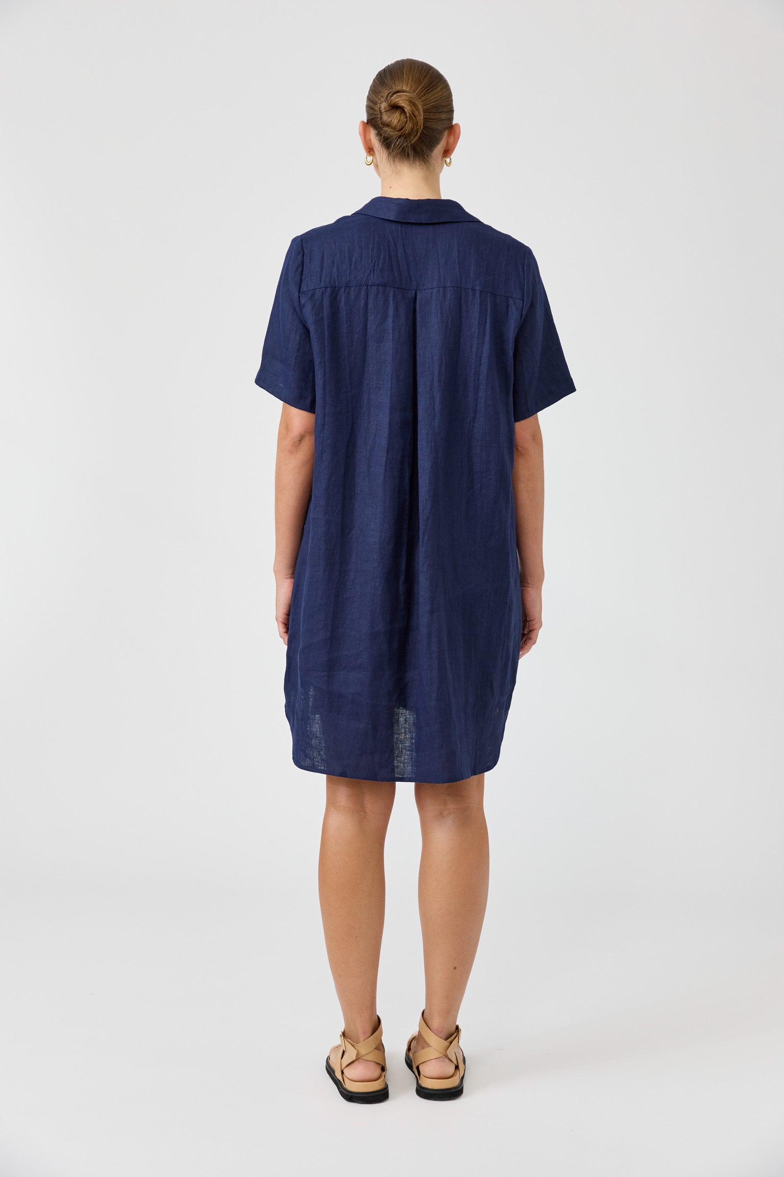 Studio Short Shirt Dress - Indigo