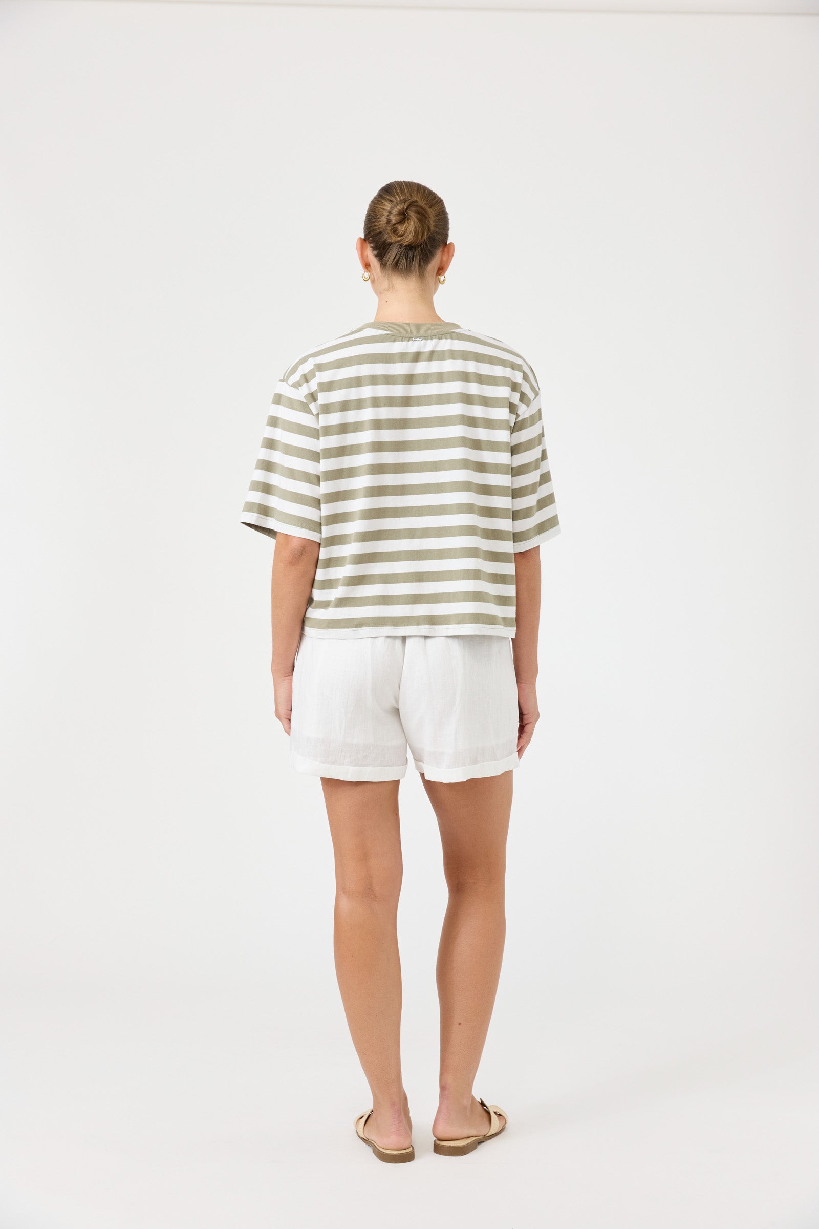 Studio Stripe Tshirt - Olive