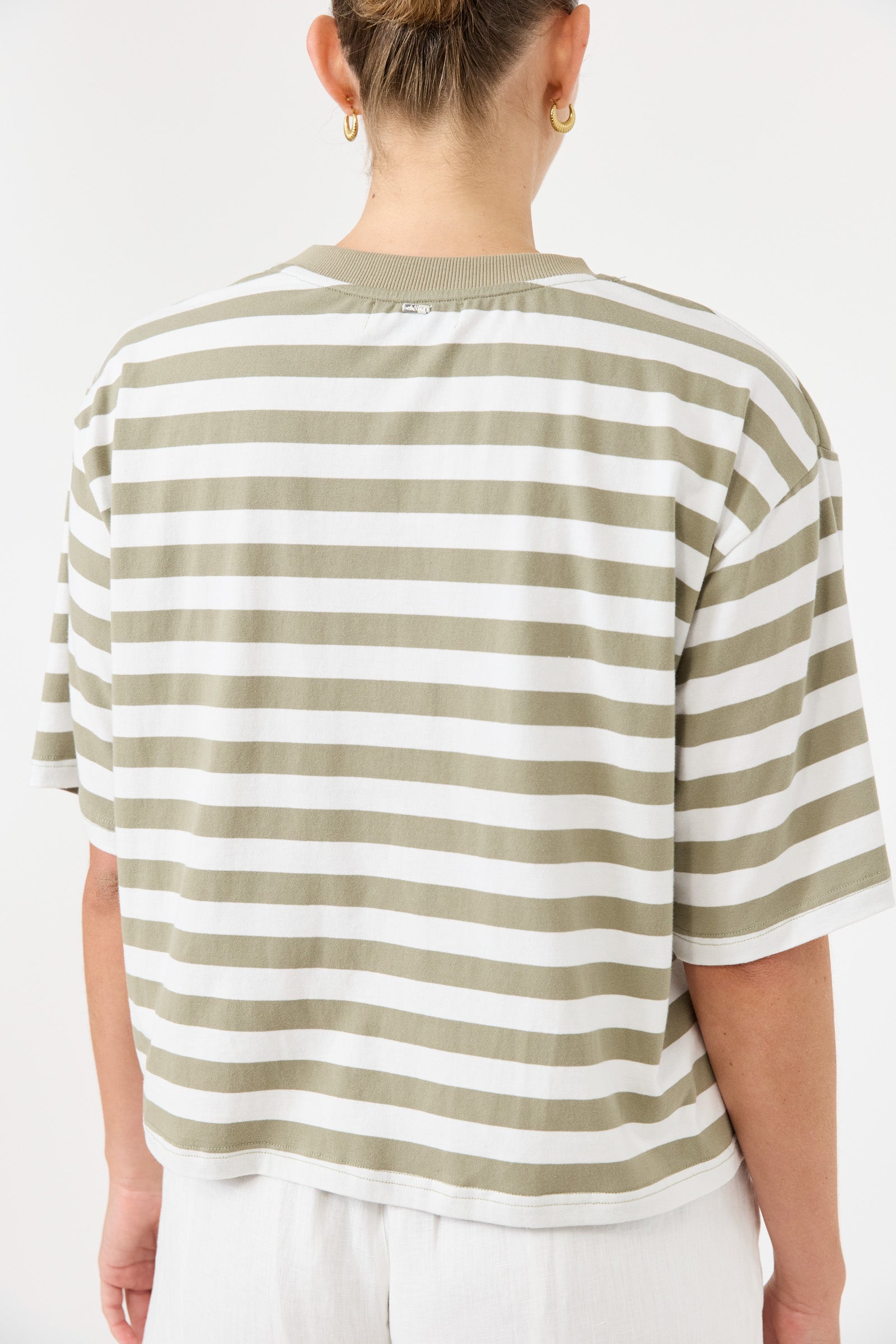Studio Stripe Tshirt - Olive