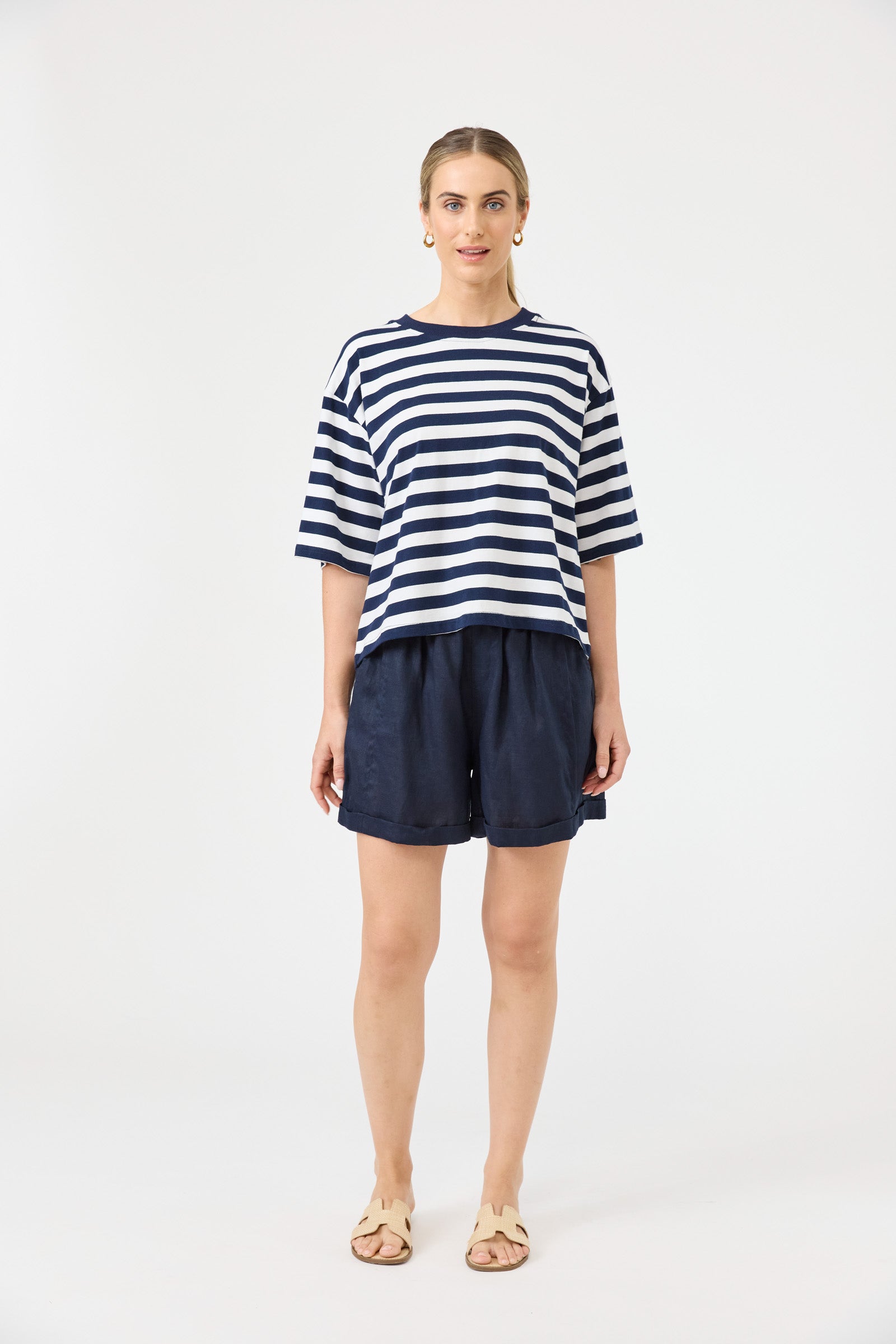 Studio Stripe Tshirt - Indigo