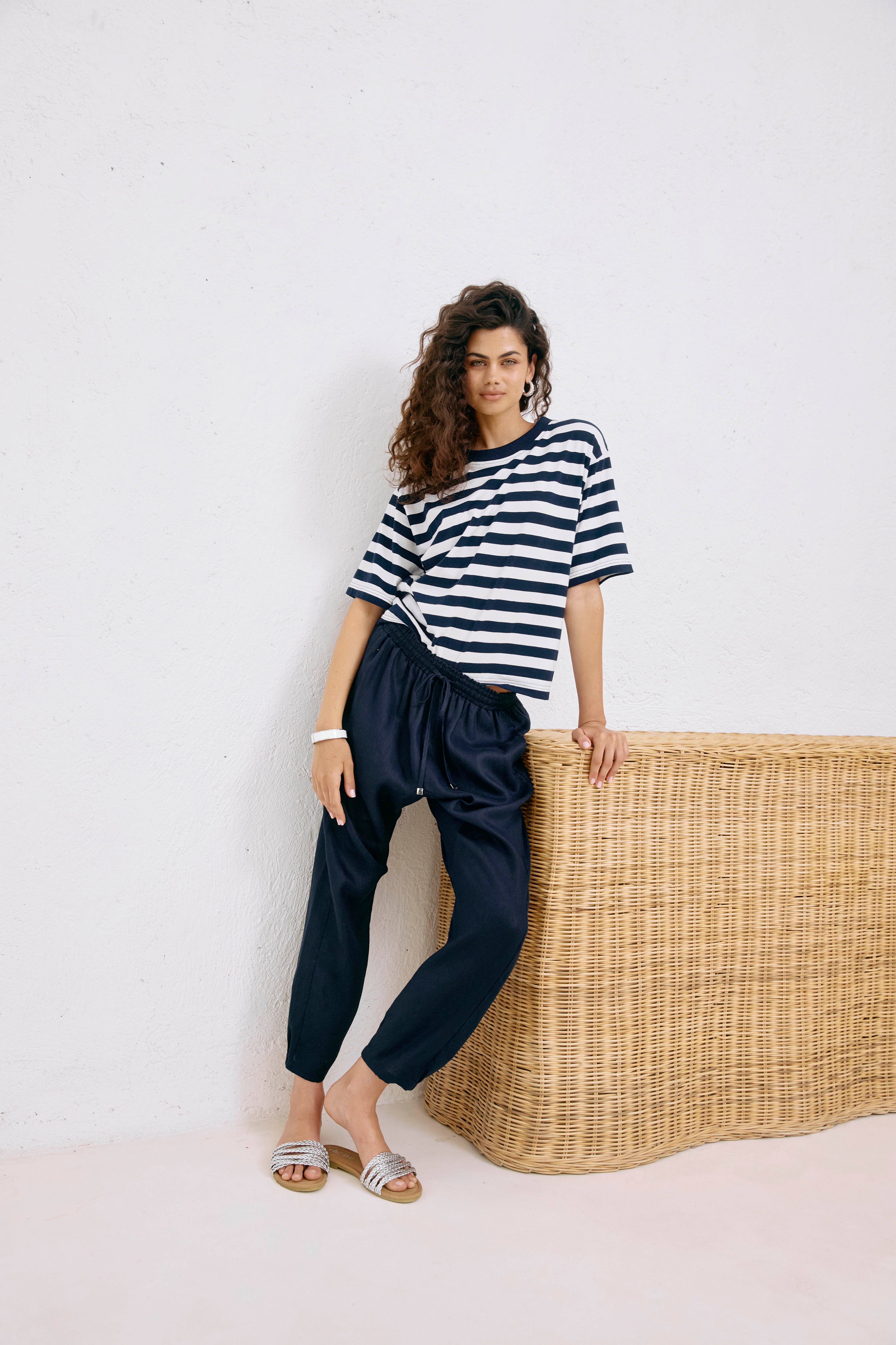 Studio Stripe Tshirt - Indigo