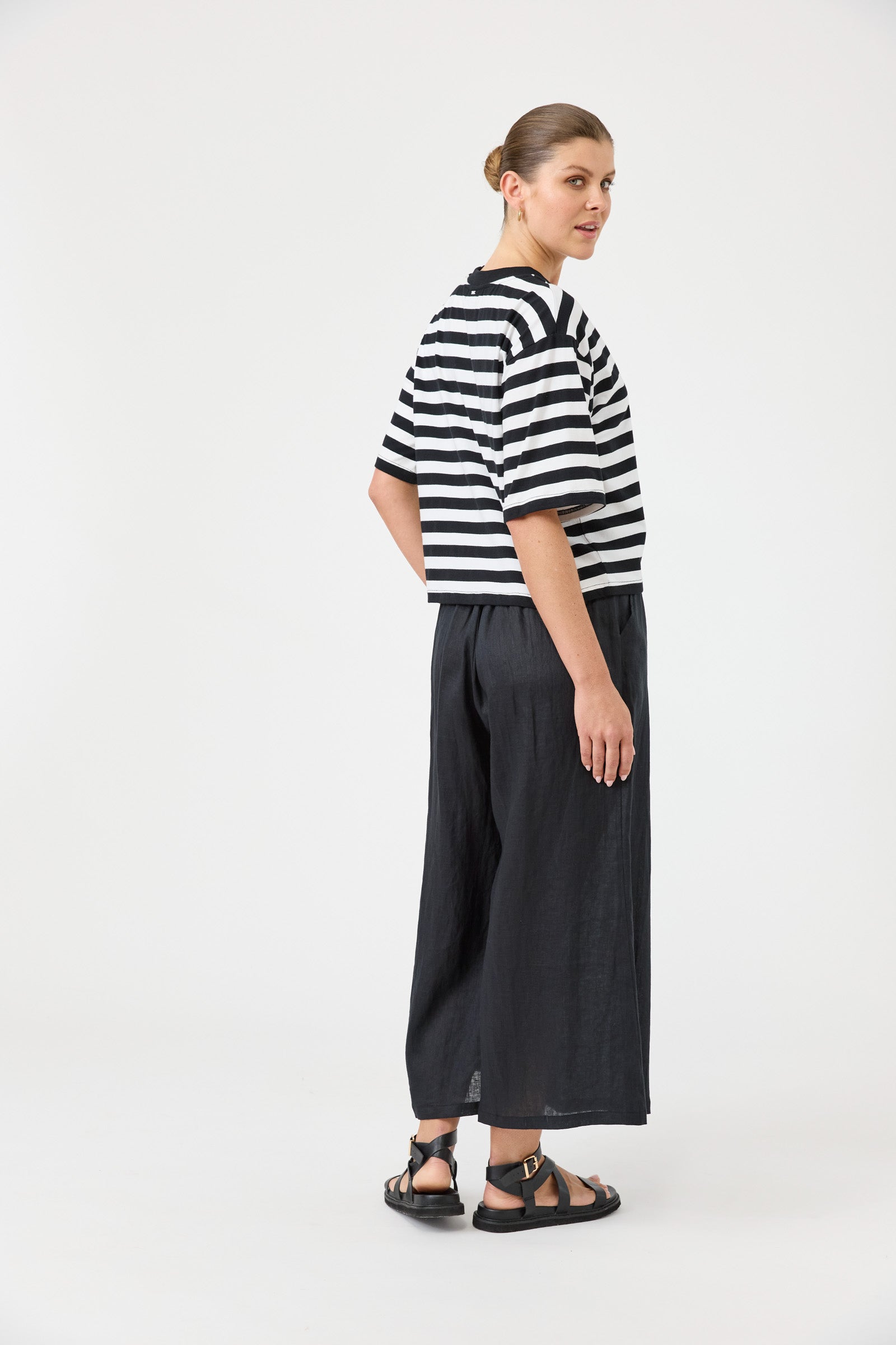 Studio Stripe Tshirt - Ebony
