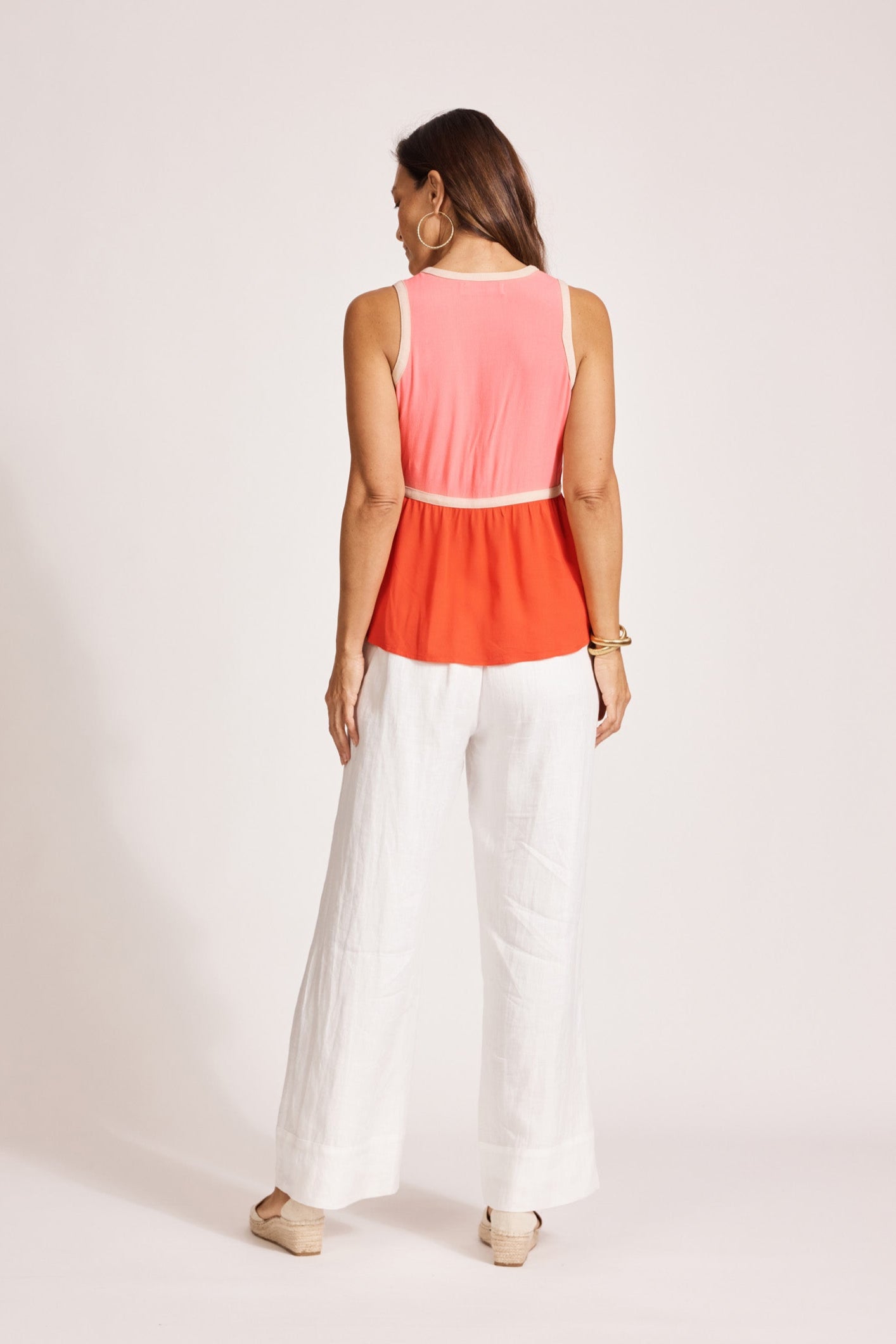 Alegria Spliced Tank - Cameo/Coral