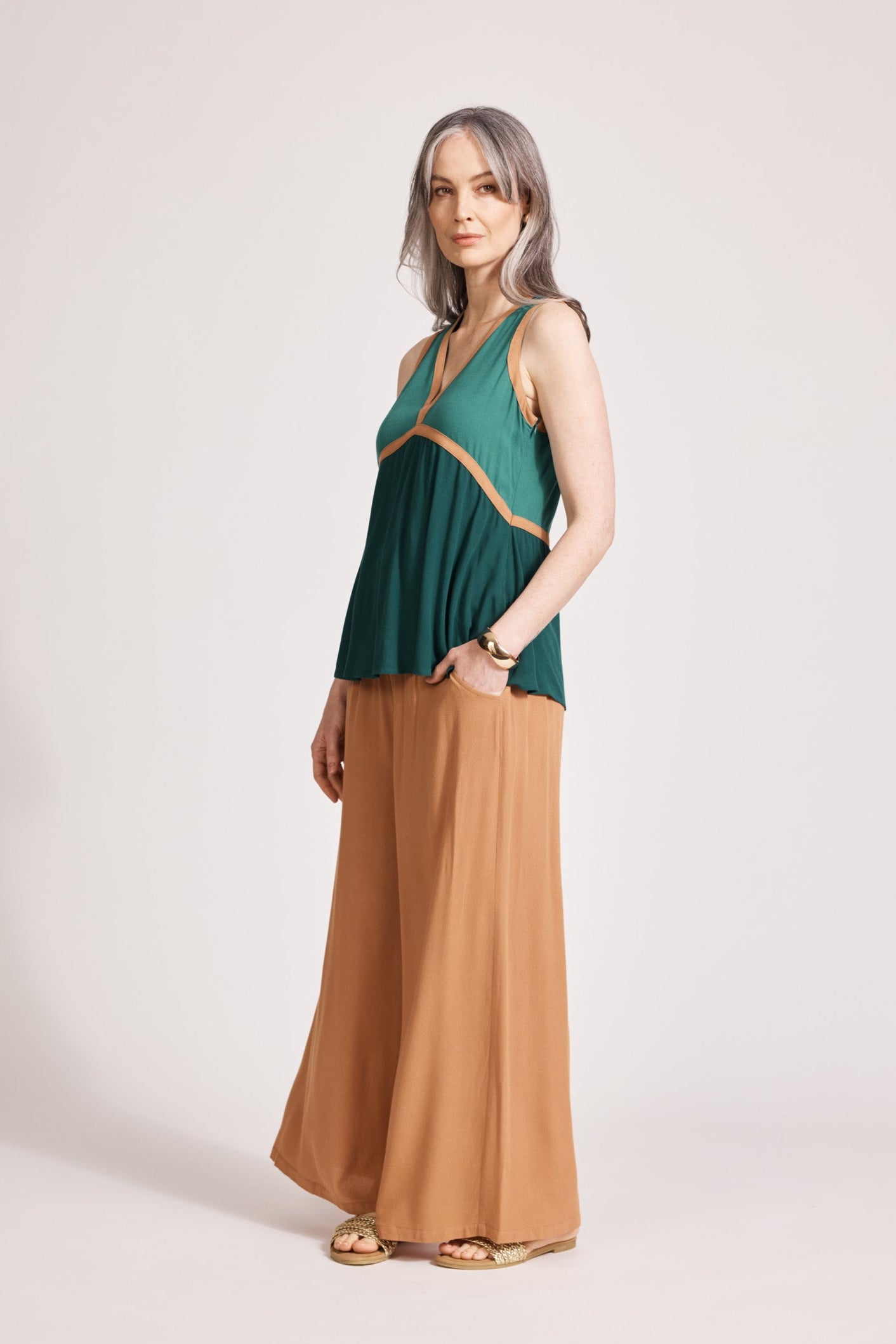 Alegria Spliced Tank - Teal/Lagoon
