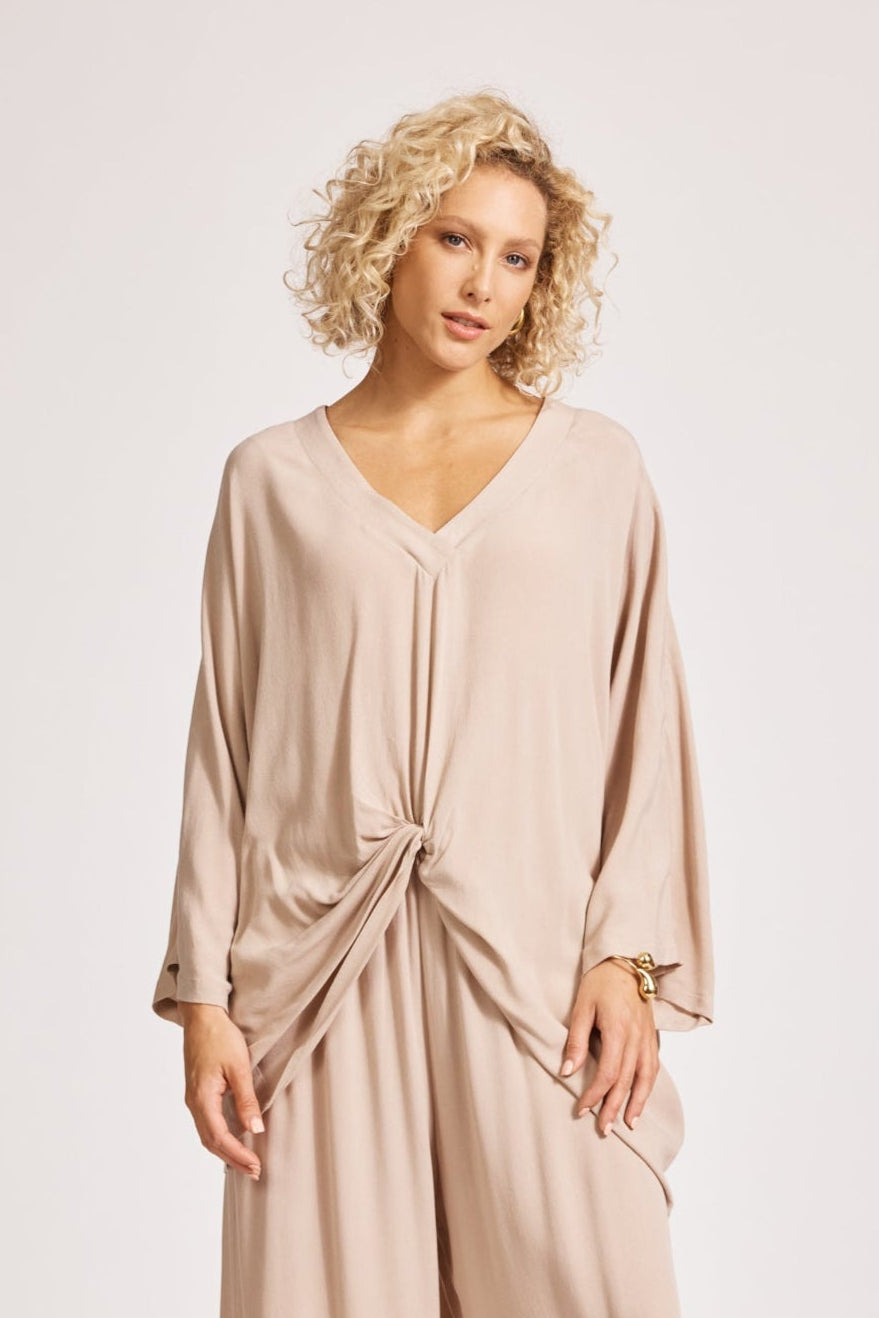 Alegria Twist Top - Stone