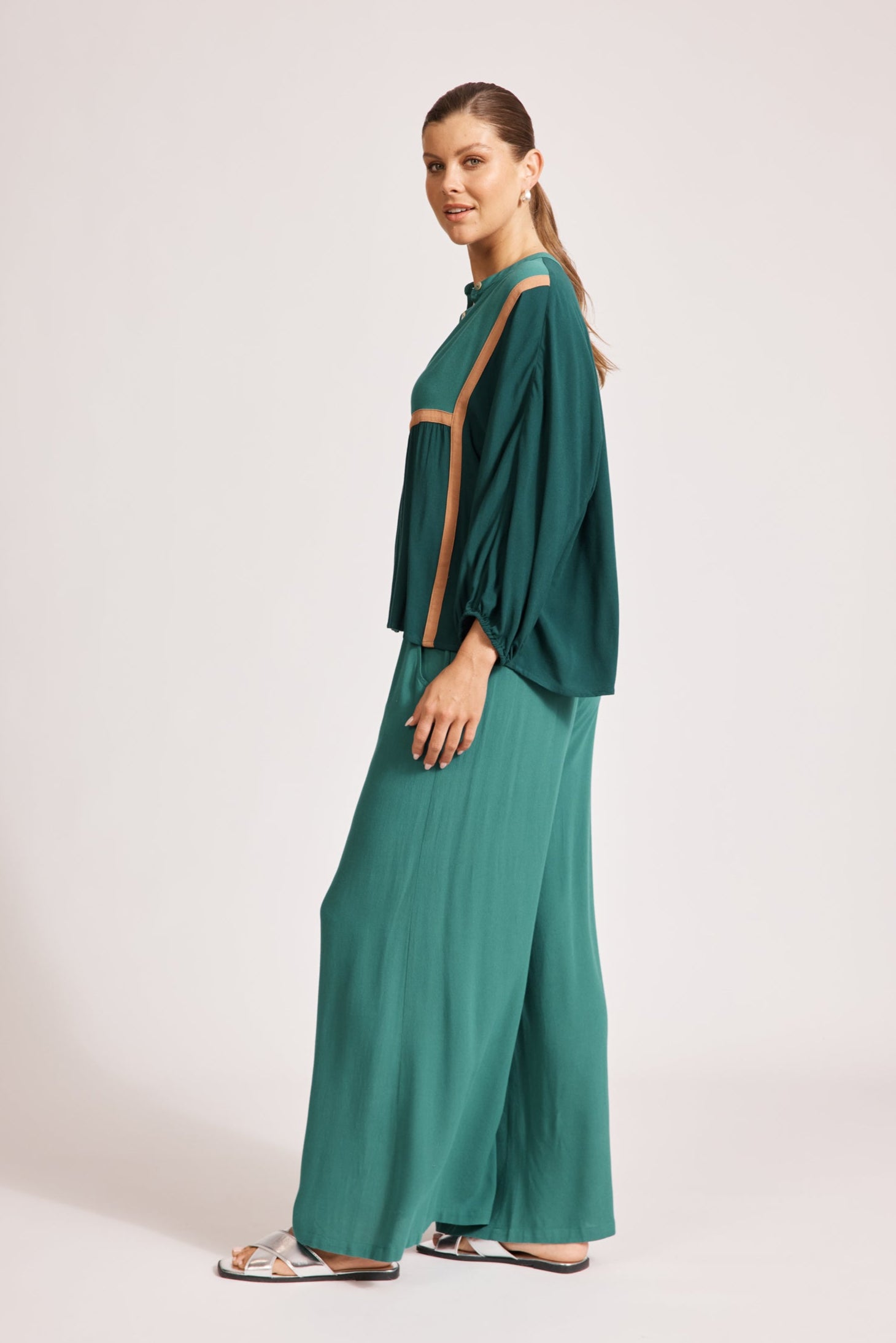 Alegria Spliced Top - Teal/Lagoon