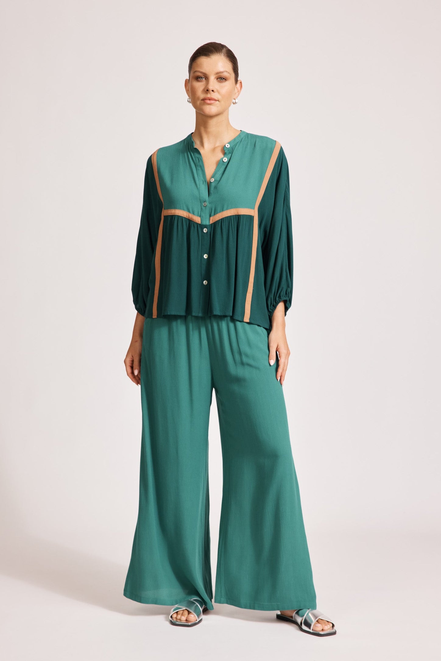 Alegria Spliced Top - Teal/Lagoon