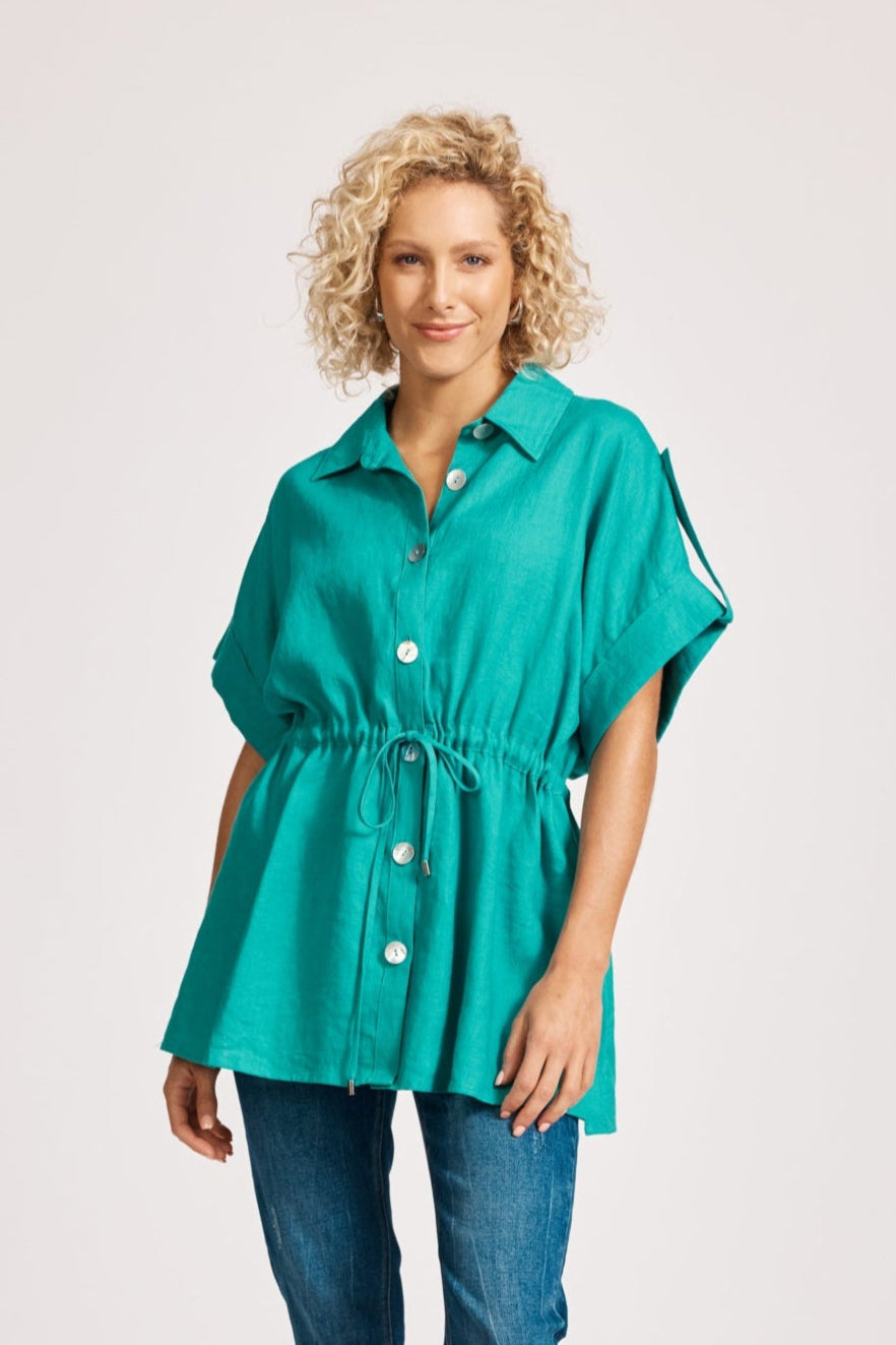 Miramar Tie Shirt - Lagoon