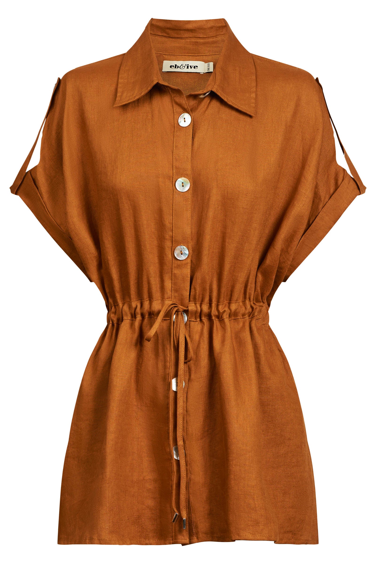 Miramar Tie Shirt - Caramel
