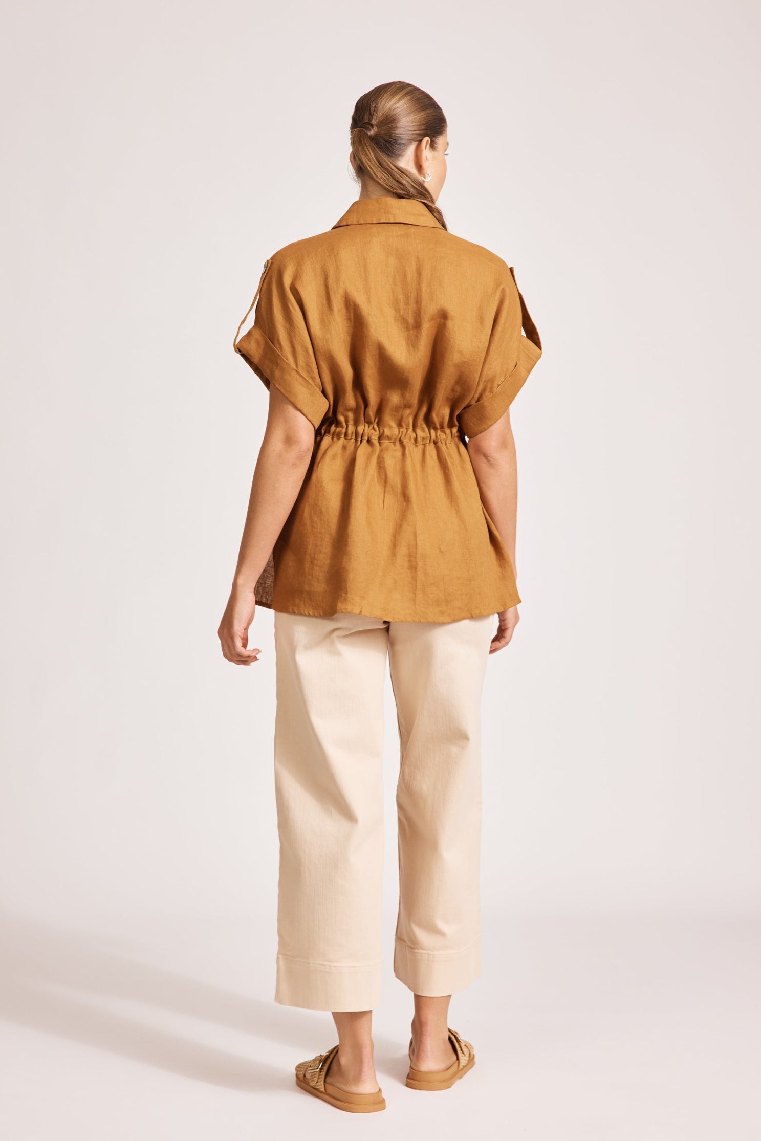 Miramar Tie Shirt - Caramel