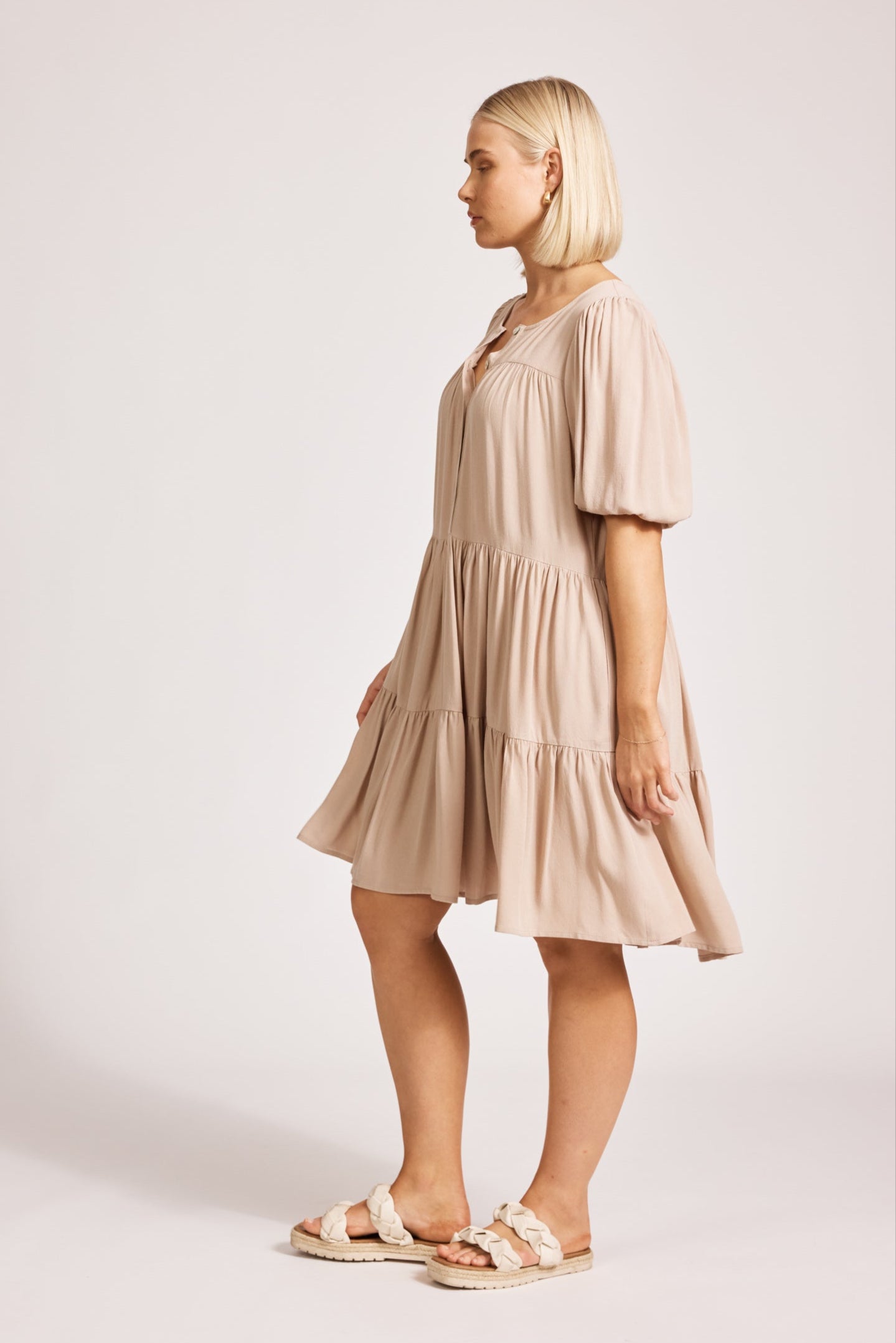 Alegria Midi Dress - Stone