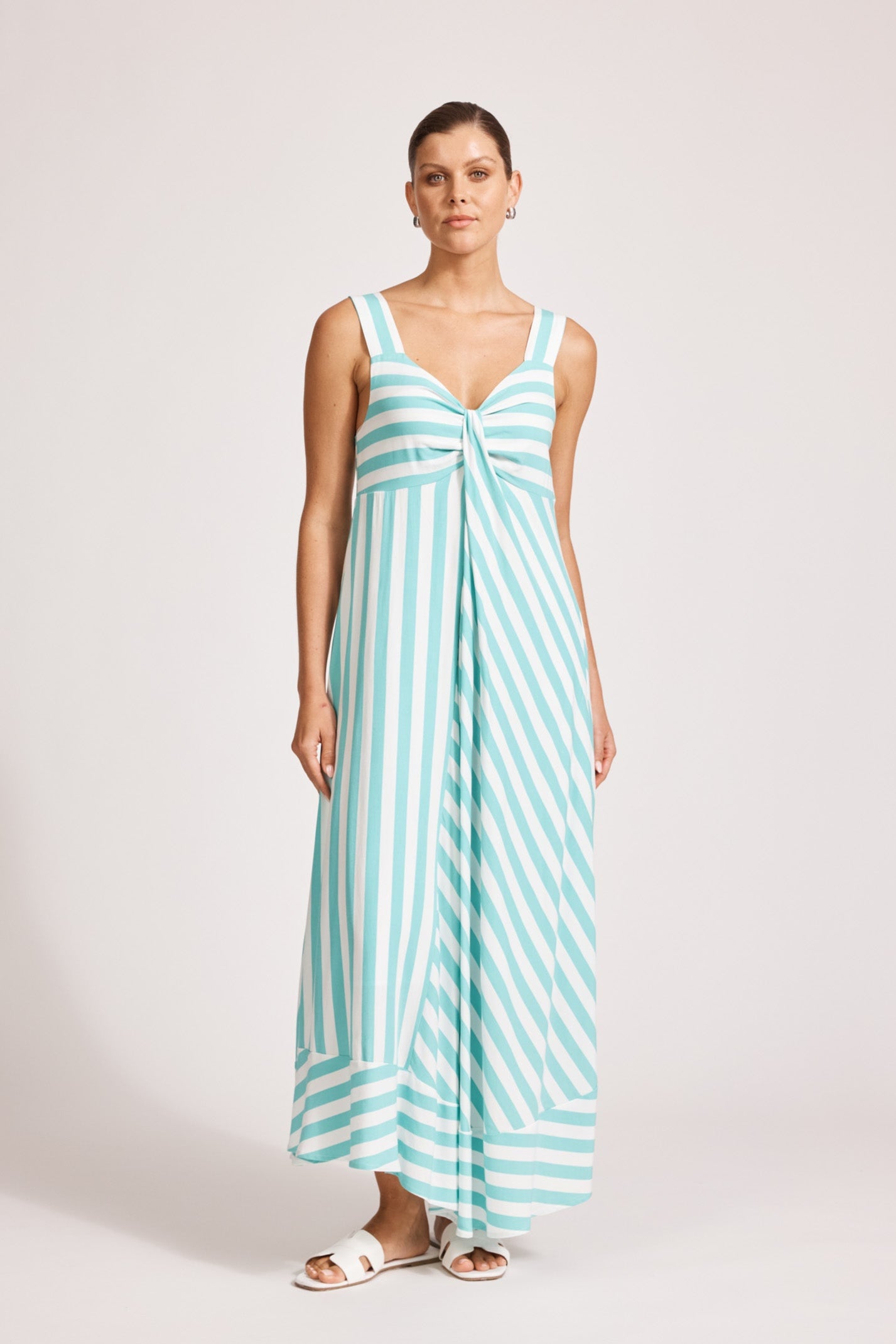Treville Stripe Tank Maxi Dress - Aqua
