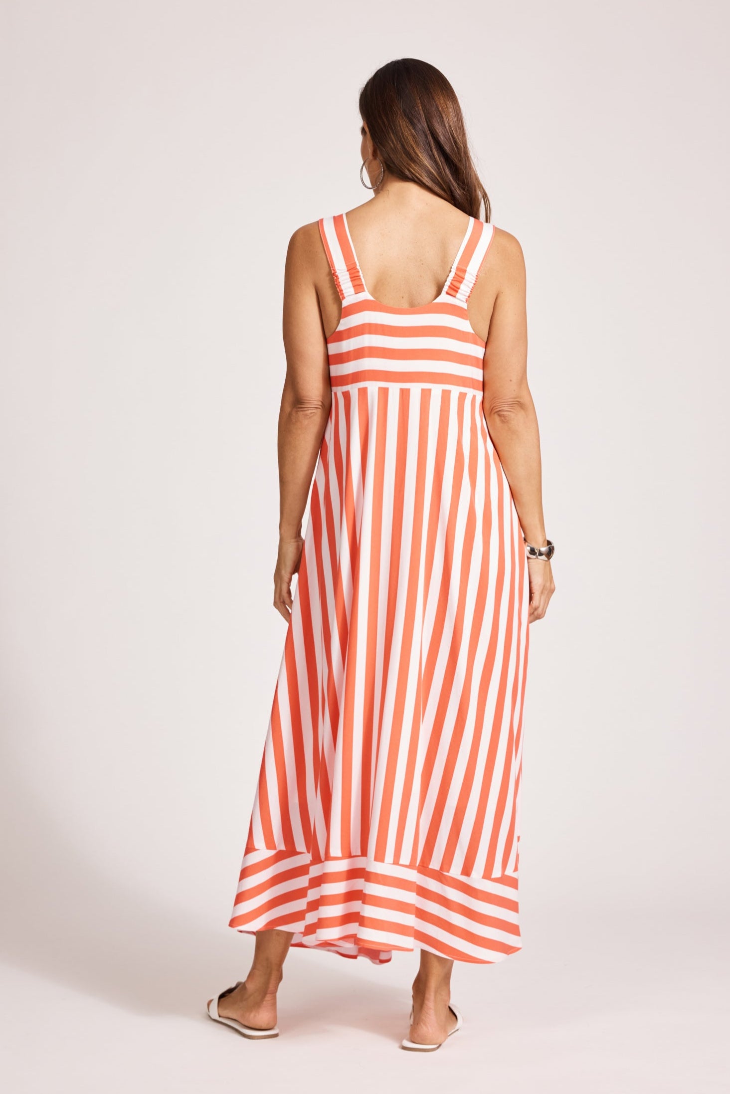 Treville Stripe Tank Maxi Dress - Coral