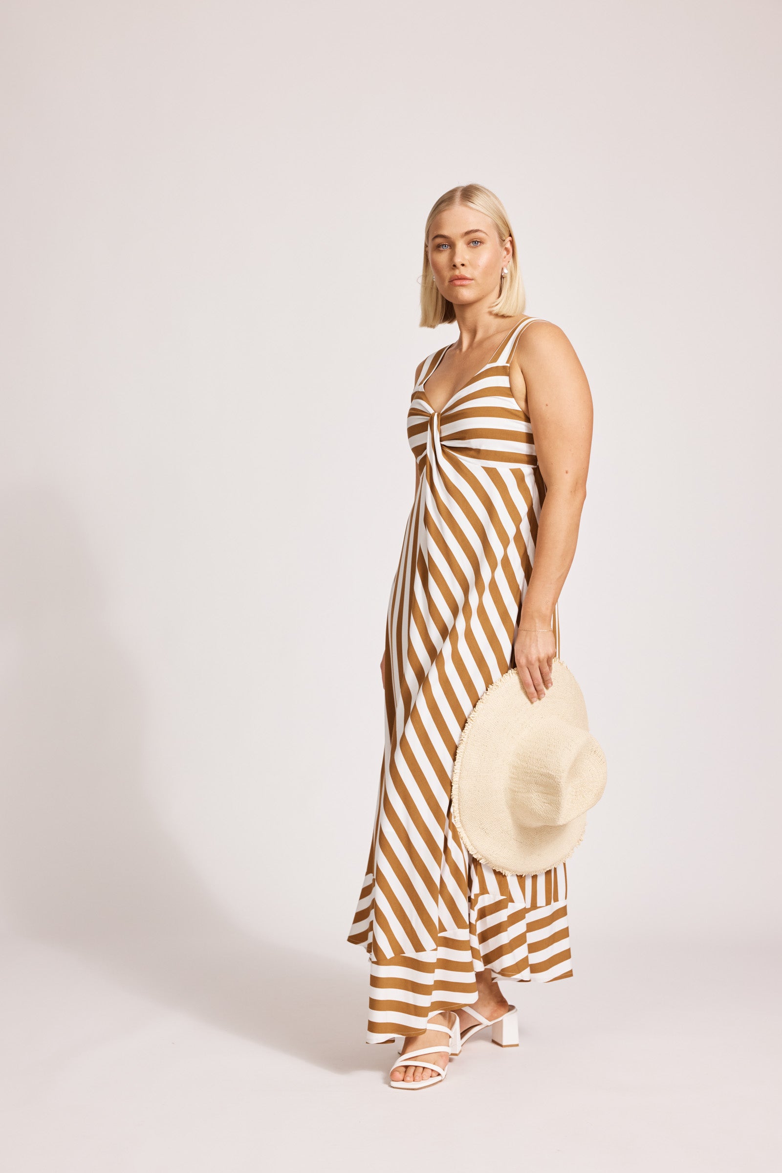 Treville Stripe Tank Maxi Dress - Caramel