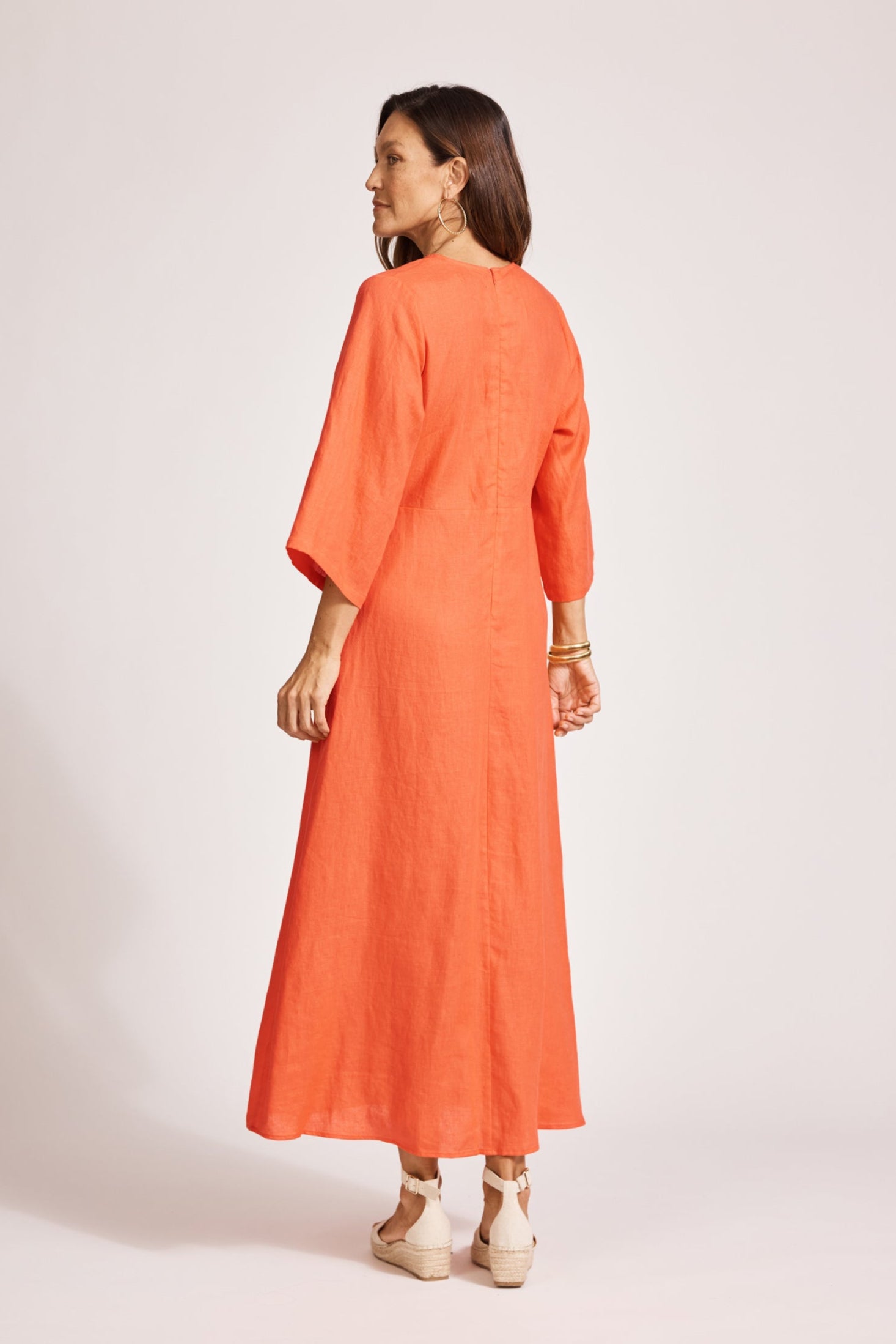 Miramar Twist Maxi Dress - Coral
