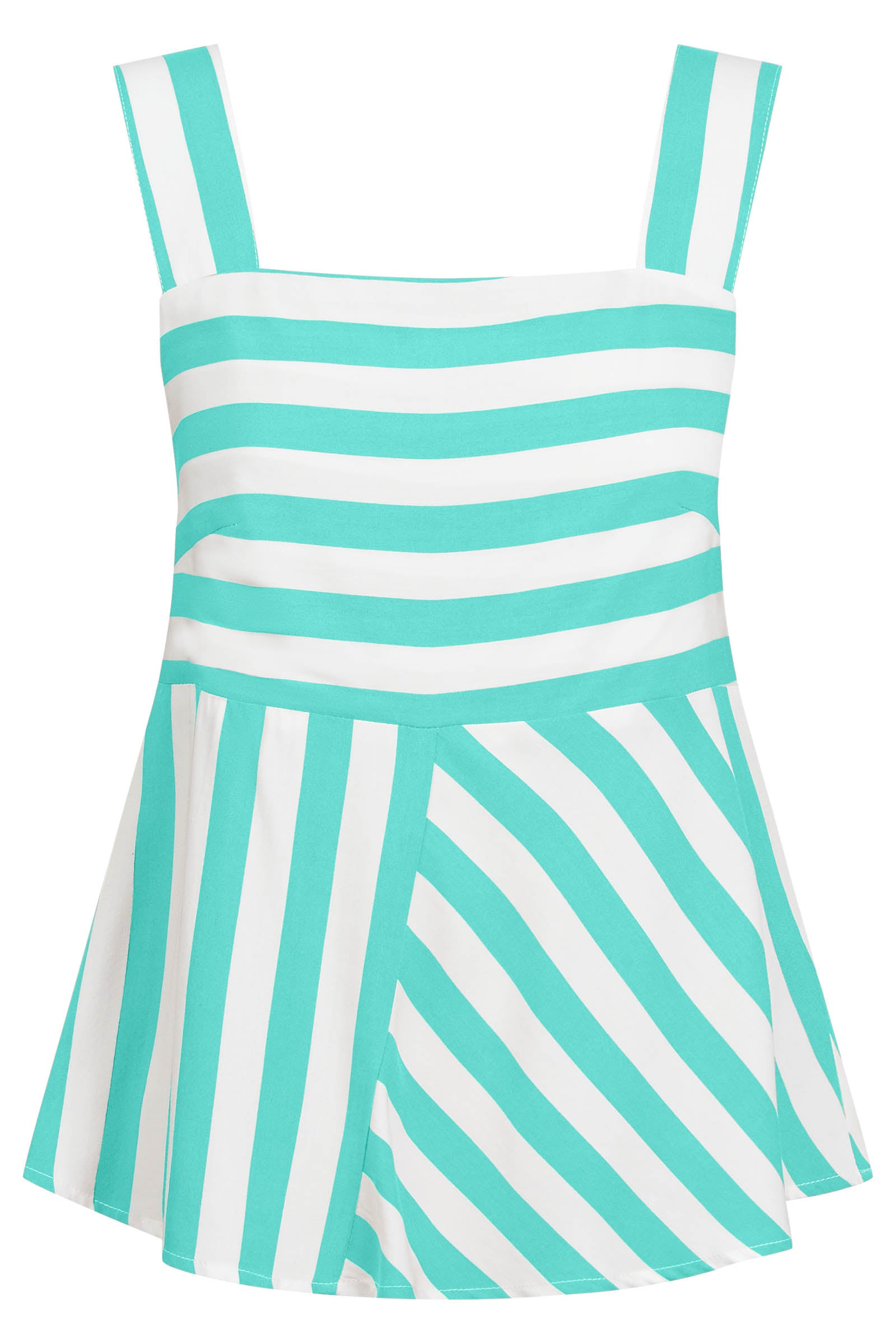 Treville Stripe Tank - Aqua