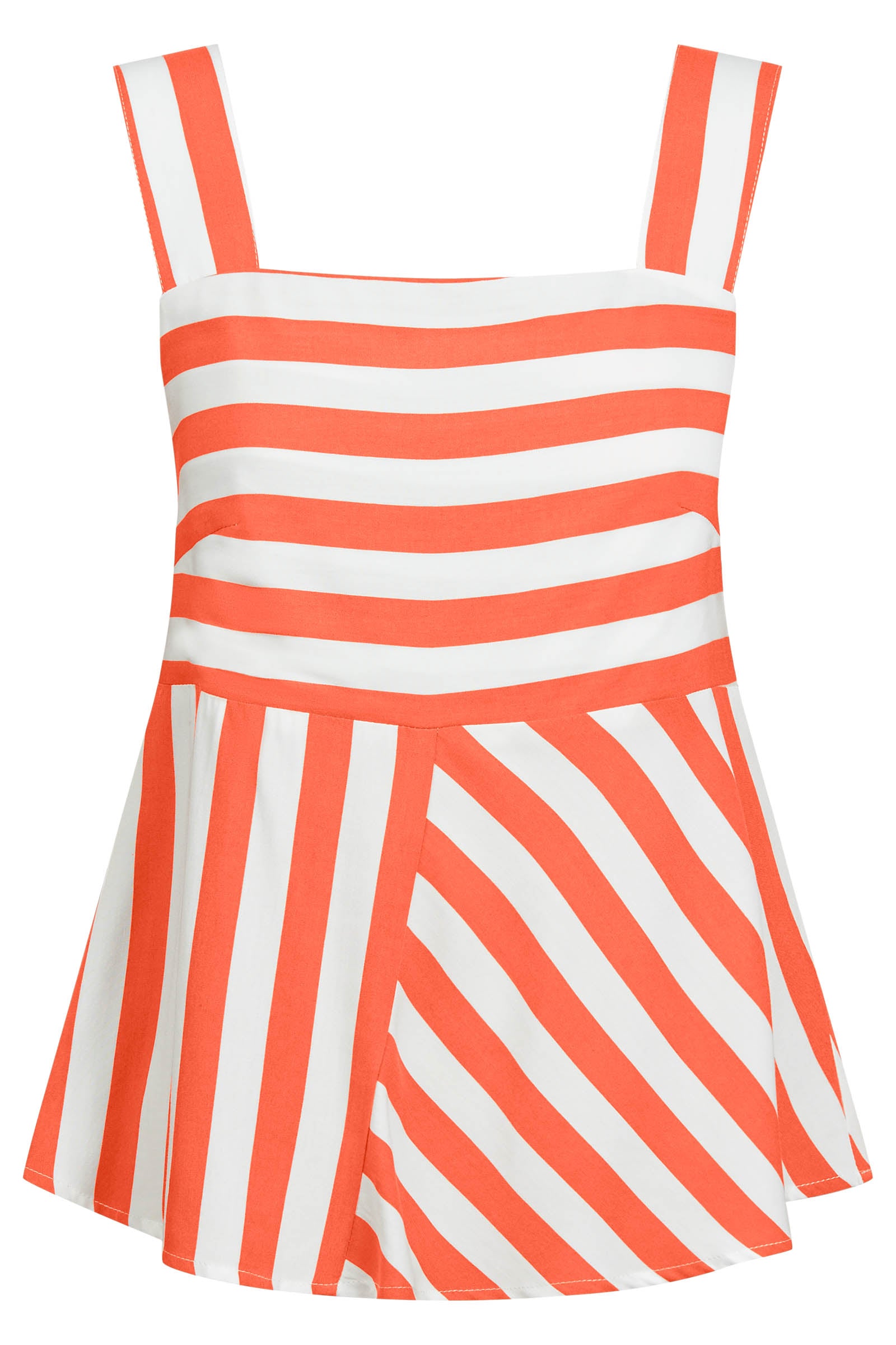 Treville Stripe Tank - Coral