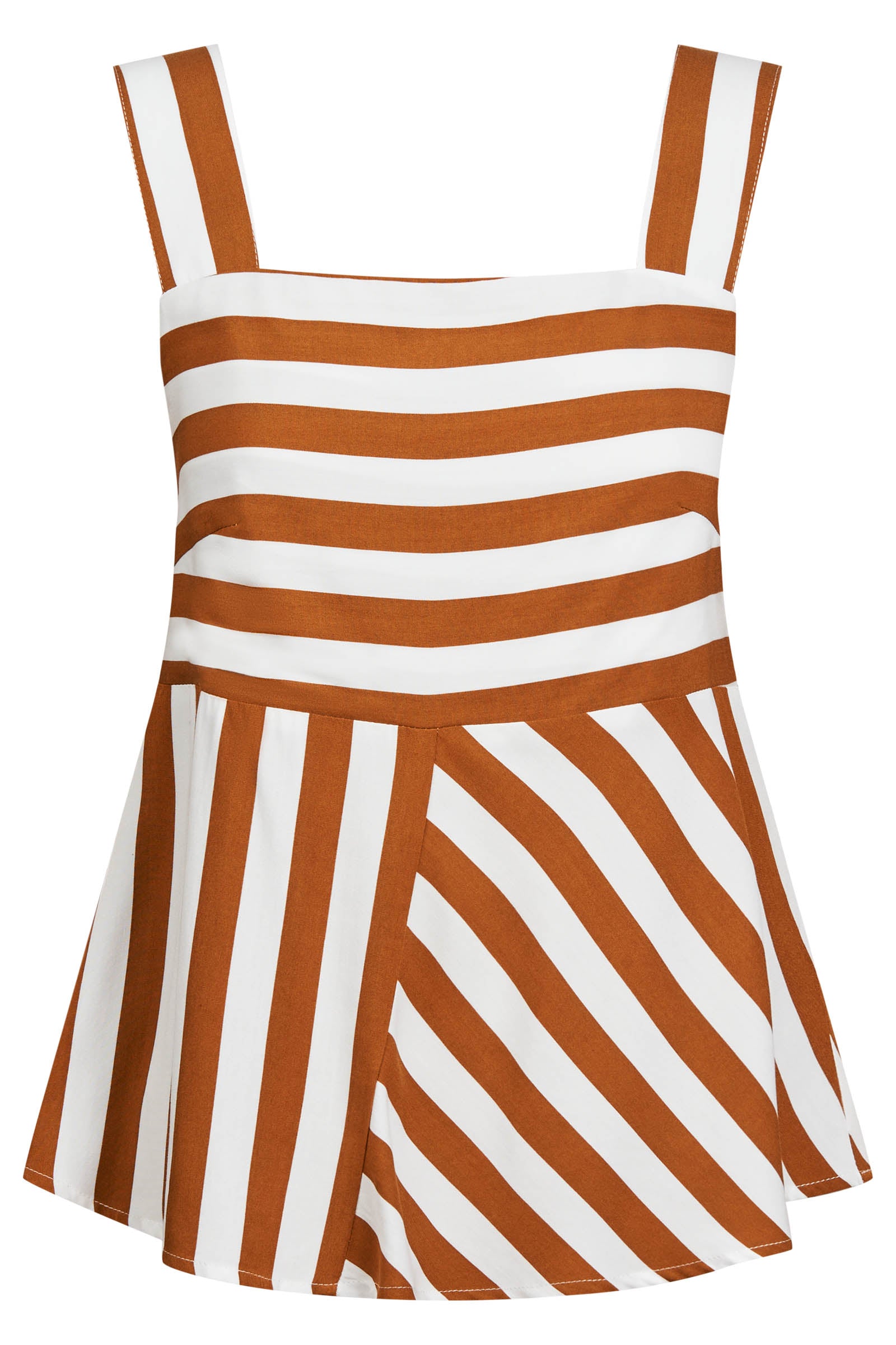 Treville Stripe Tank - Caramel