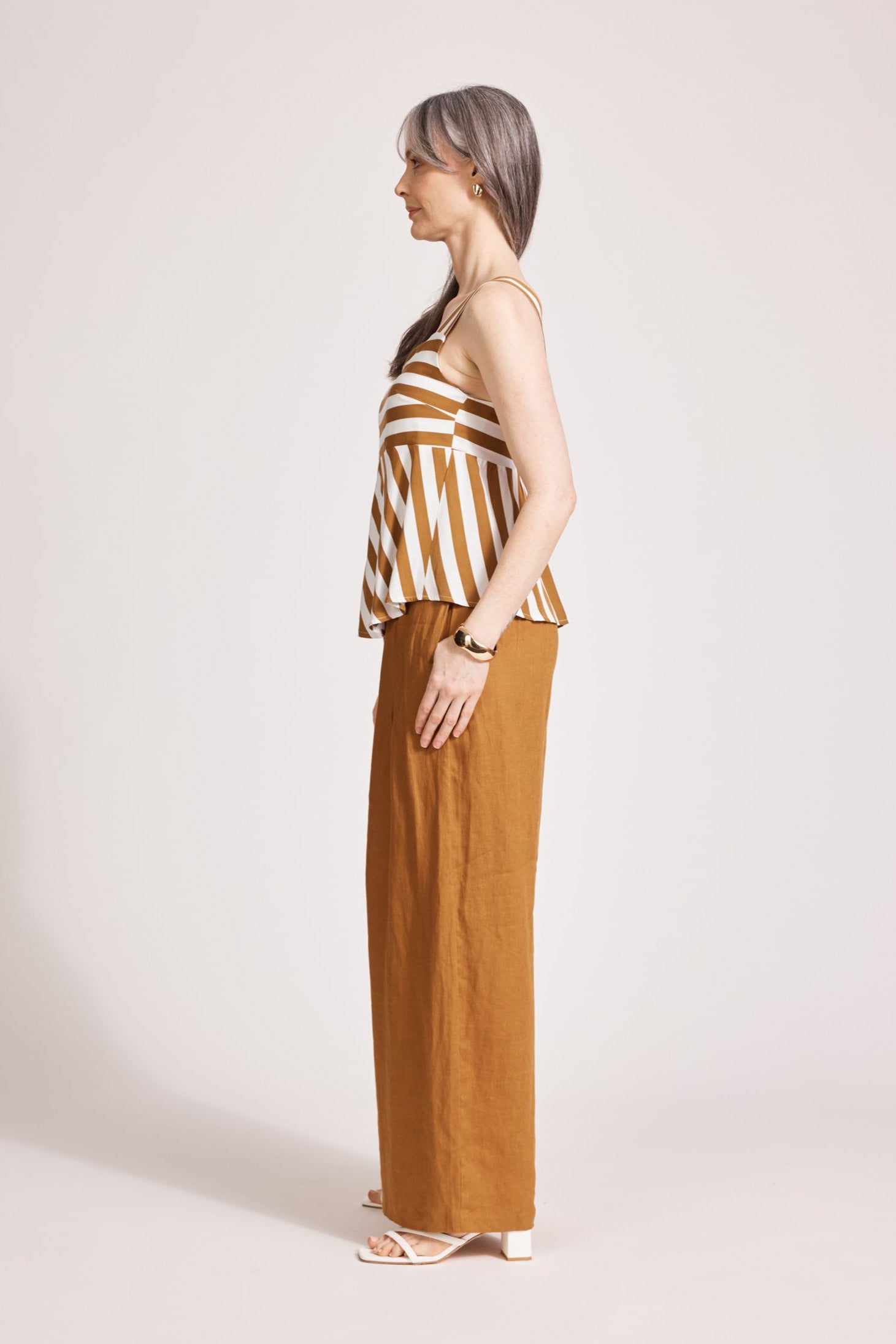 Treville Stripe Tank - Caramel