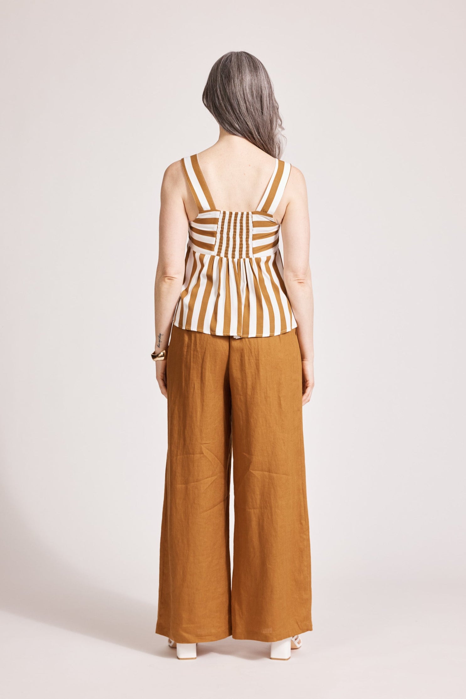 Treville Stripe Tank - Caramel