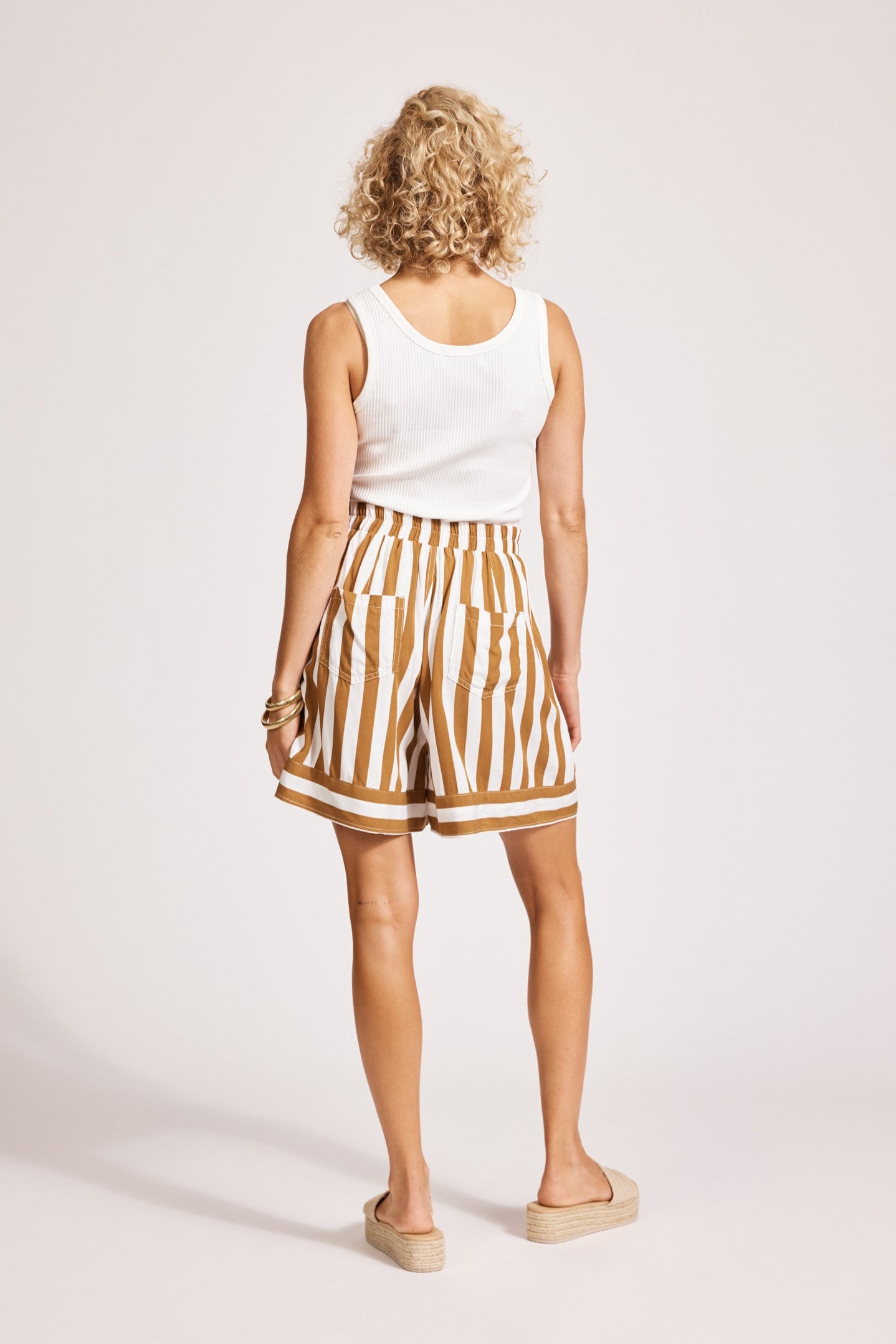 Treville Stripe Short - Caramel