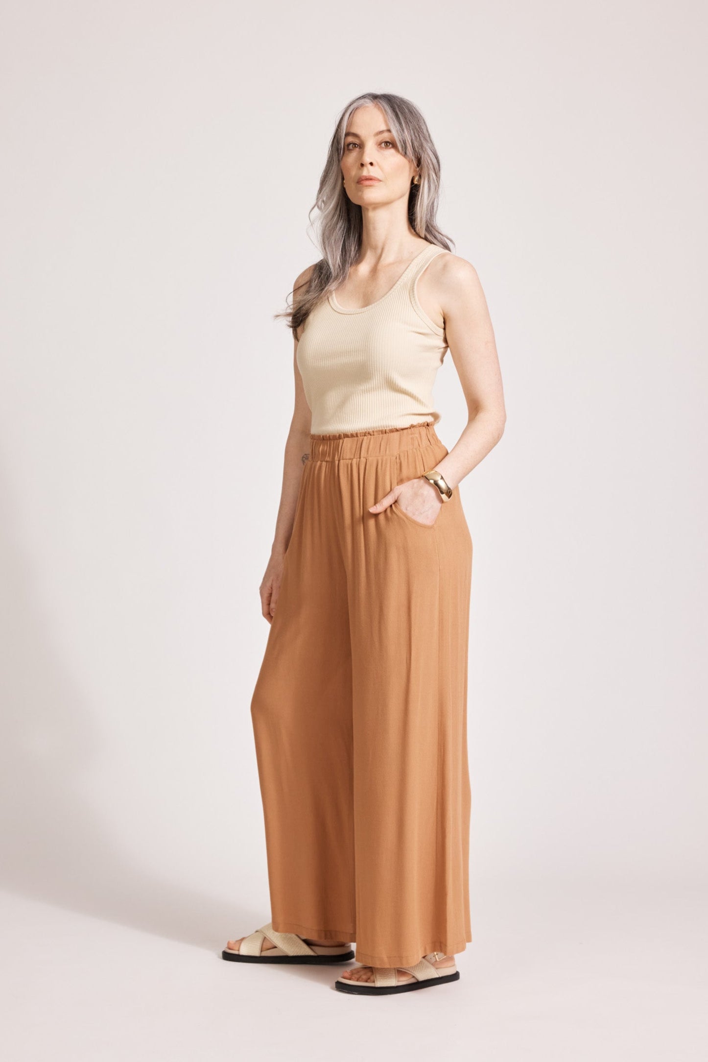 Alegria Palazzo Pant - Caramel