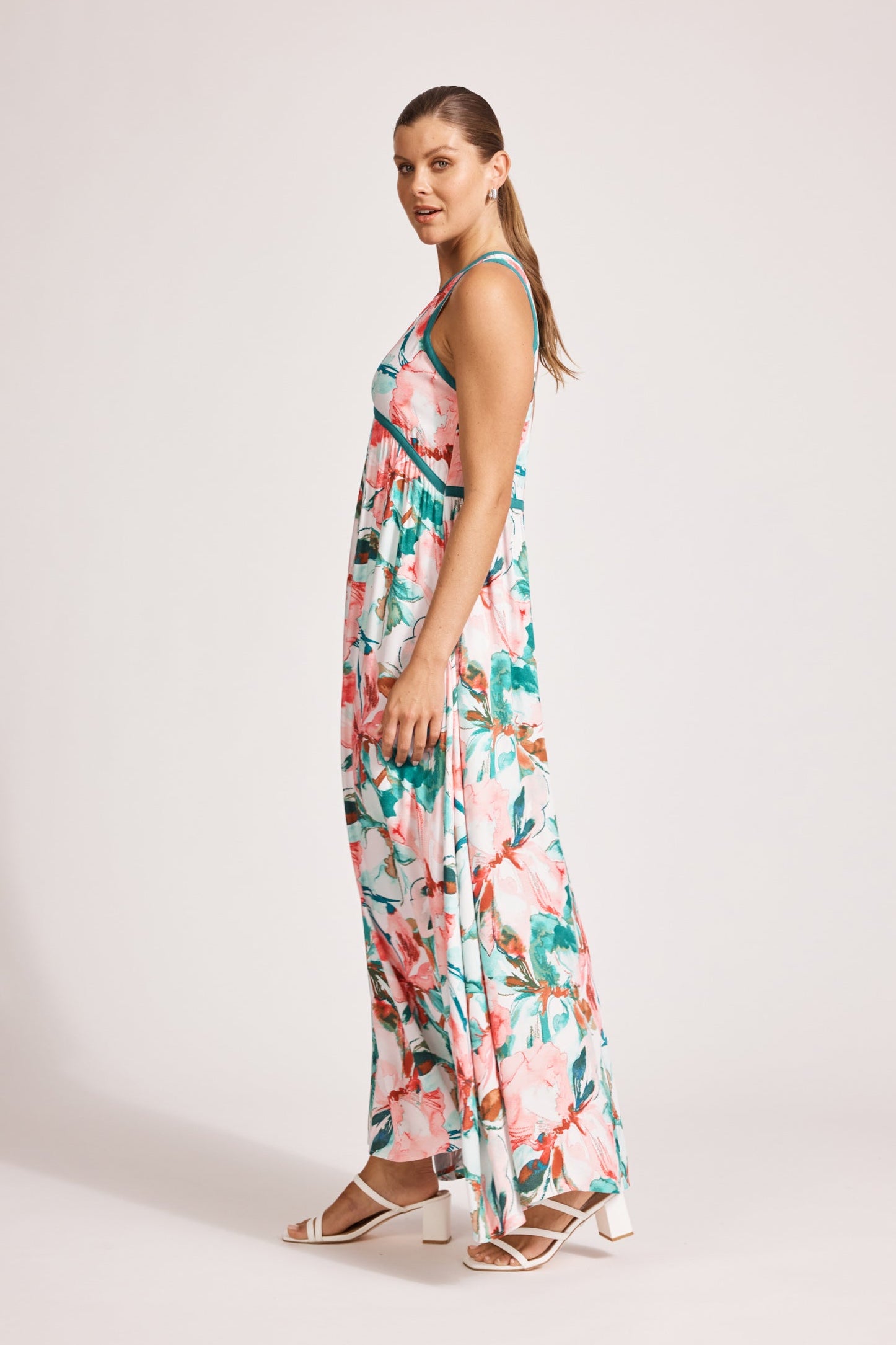 Alegria Spliced Maxi Dress - Estate/Teal