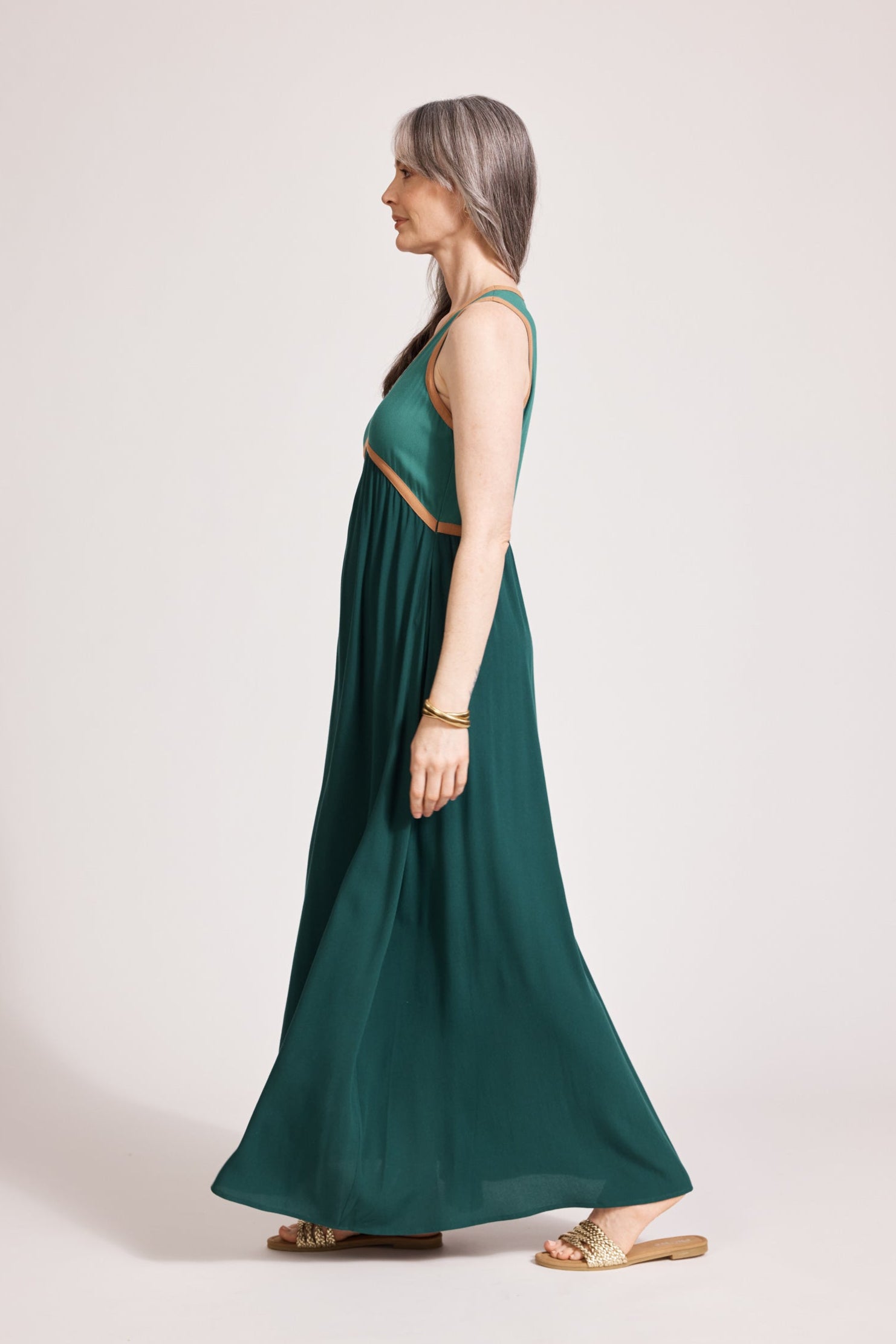 Alegria Spliced Maxi Dress - Teal/Lagoon