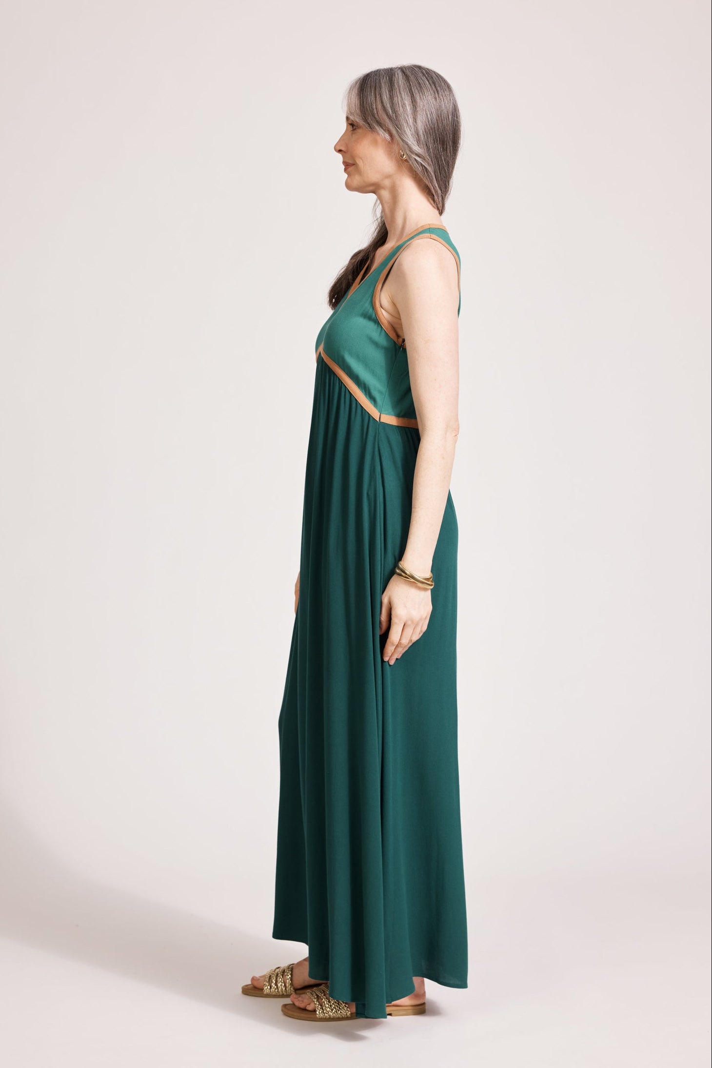 Alegria Spliced Maxi Dress - Teal/Lagoon