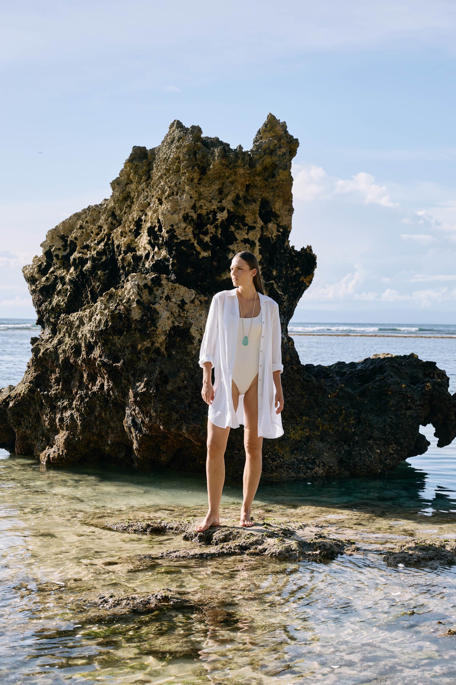Miramar Shirt Dress - White
