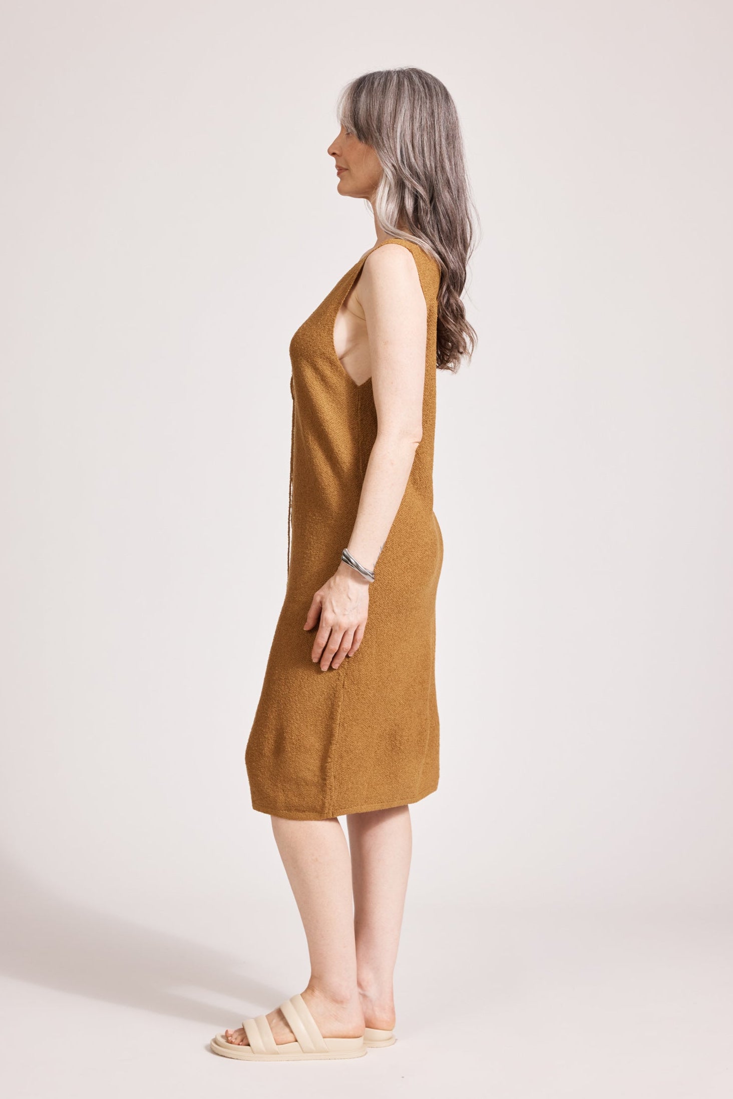 Alcazar Knit Tie Dress - Maple
