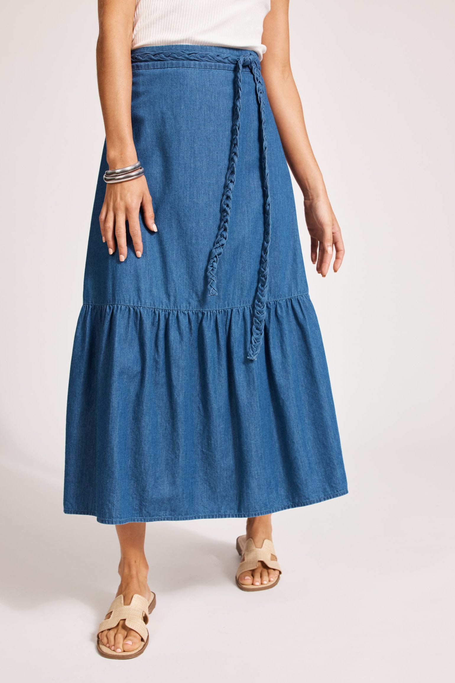 Melenia Denim Skirt - Indigo
